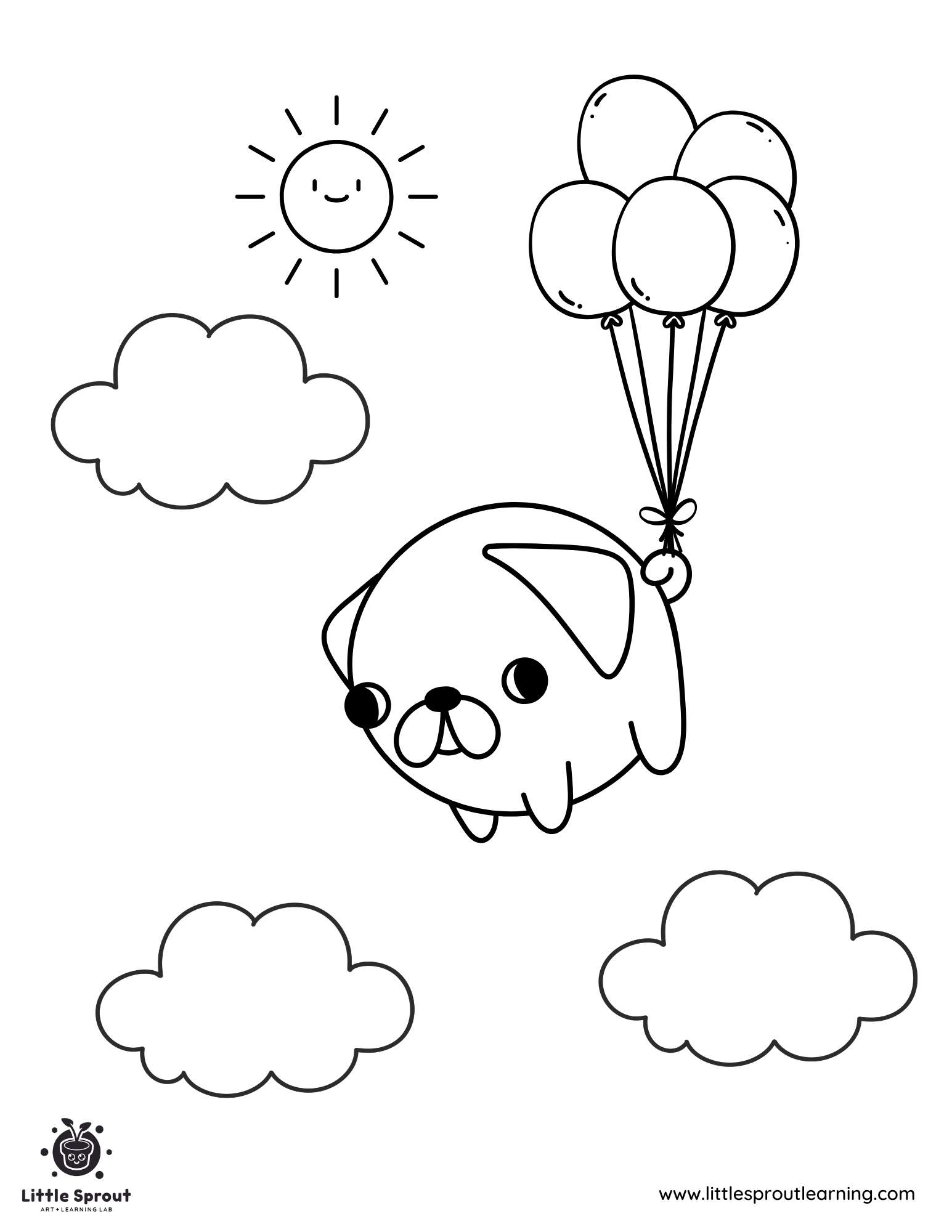 coloring pages of pugs