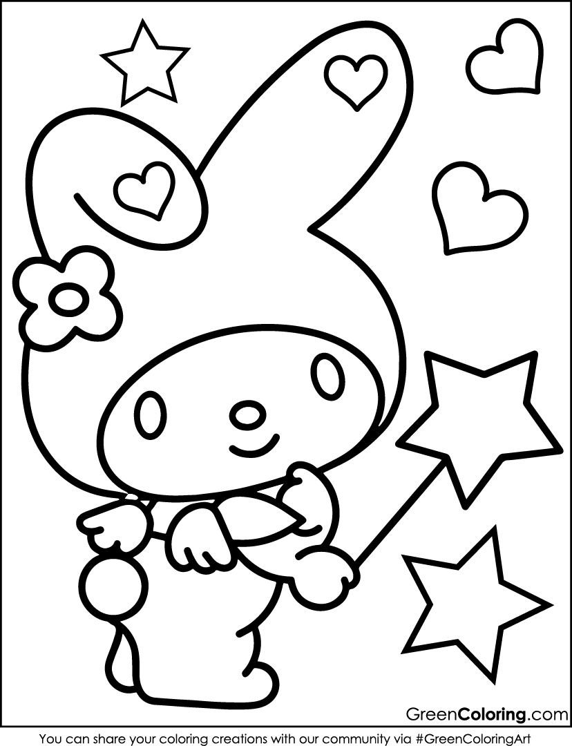 10 My Melody Coloring Pages Download Free Printable PDF 