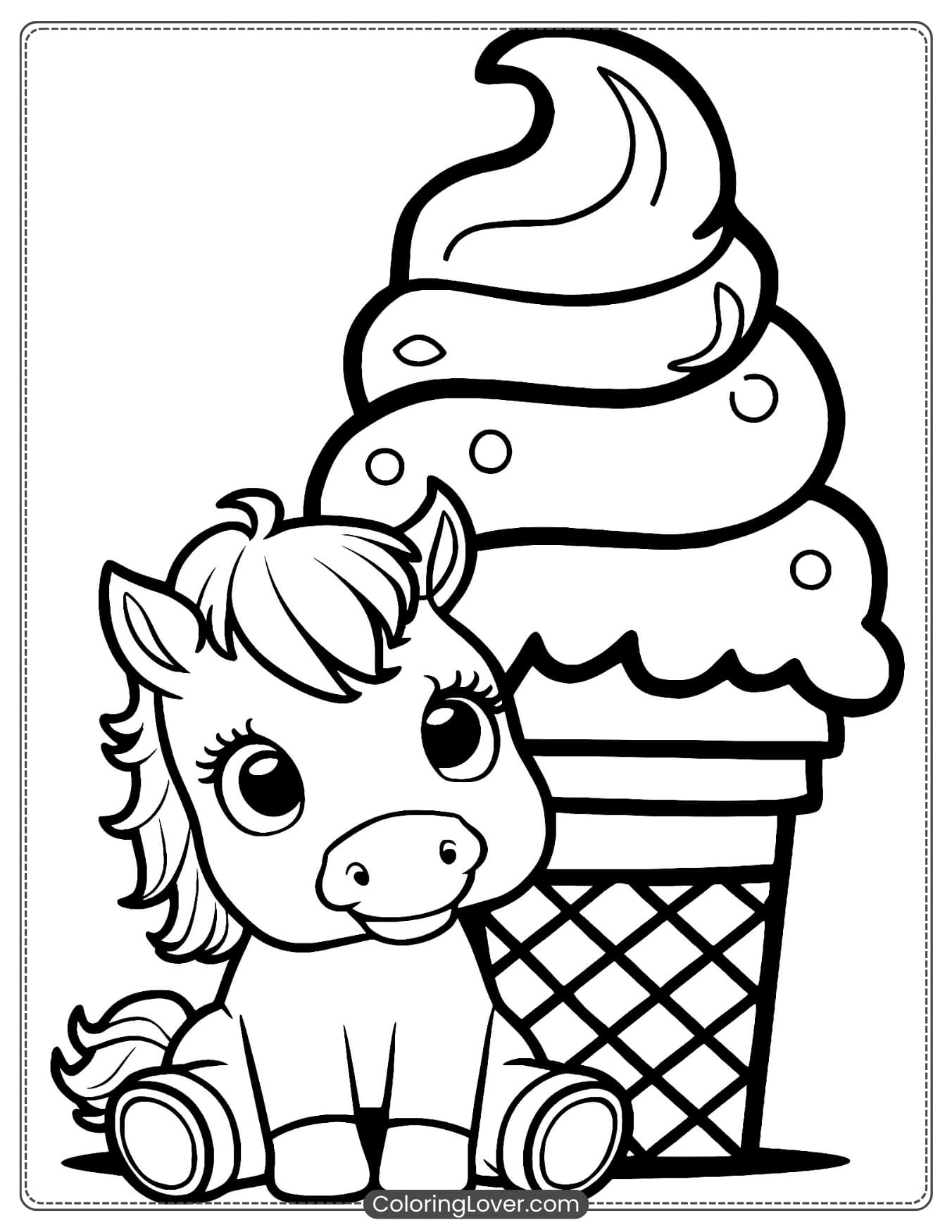 coloring sheet of a horse