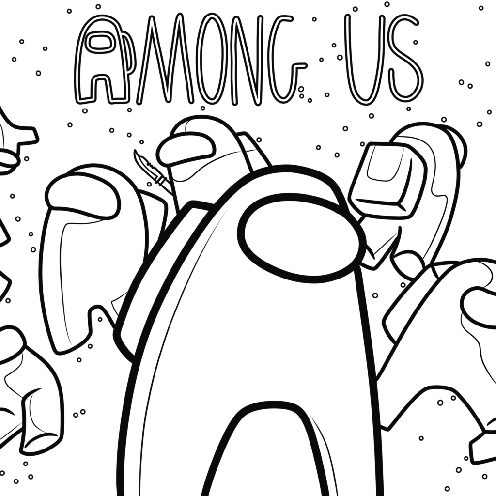 among us coloring page