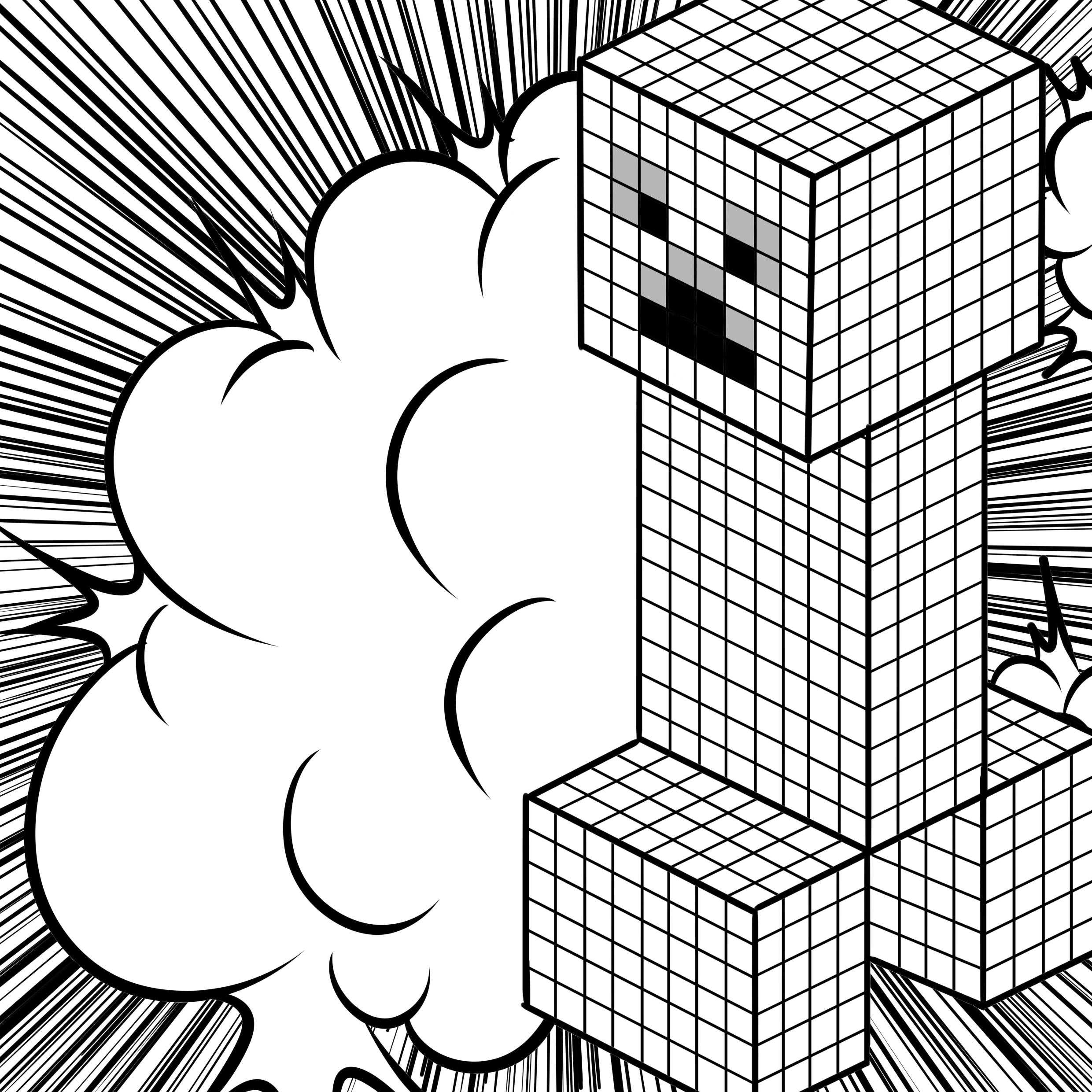 minecraft creeper coloring page minecraft creeper coloring page
