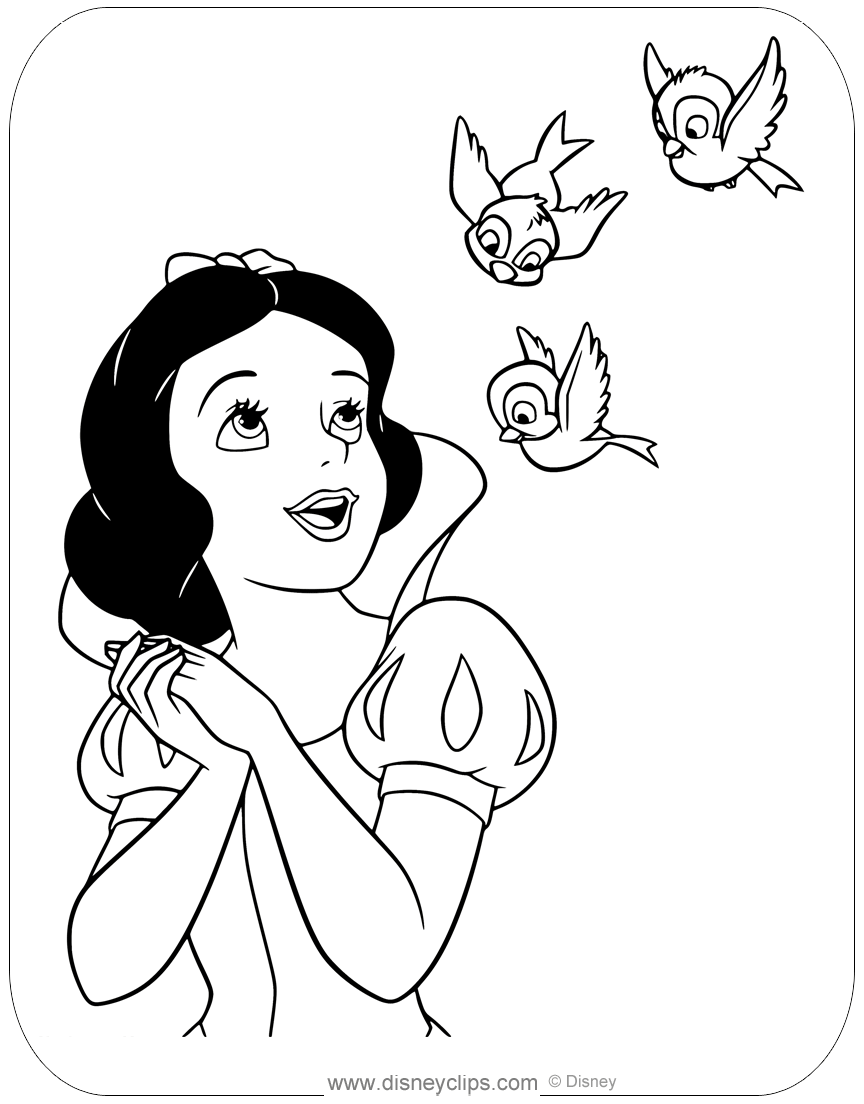 121 Snow White And The Seven Dwarfs Coloring Pages Disneyclips