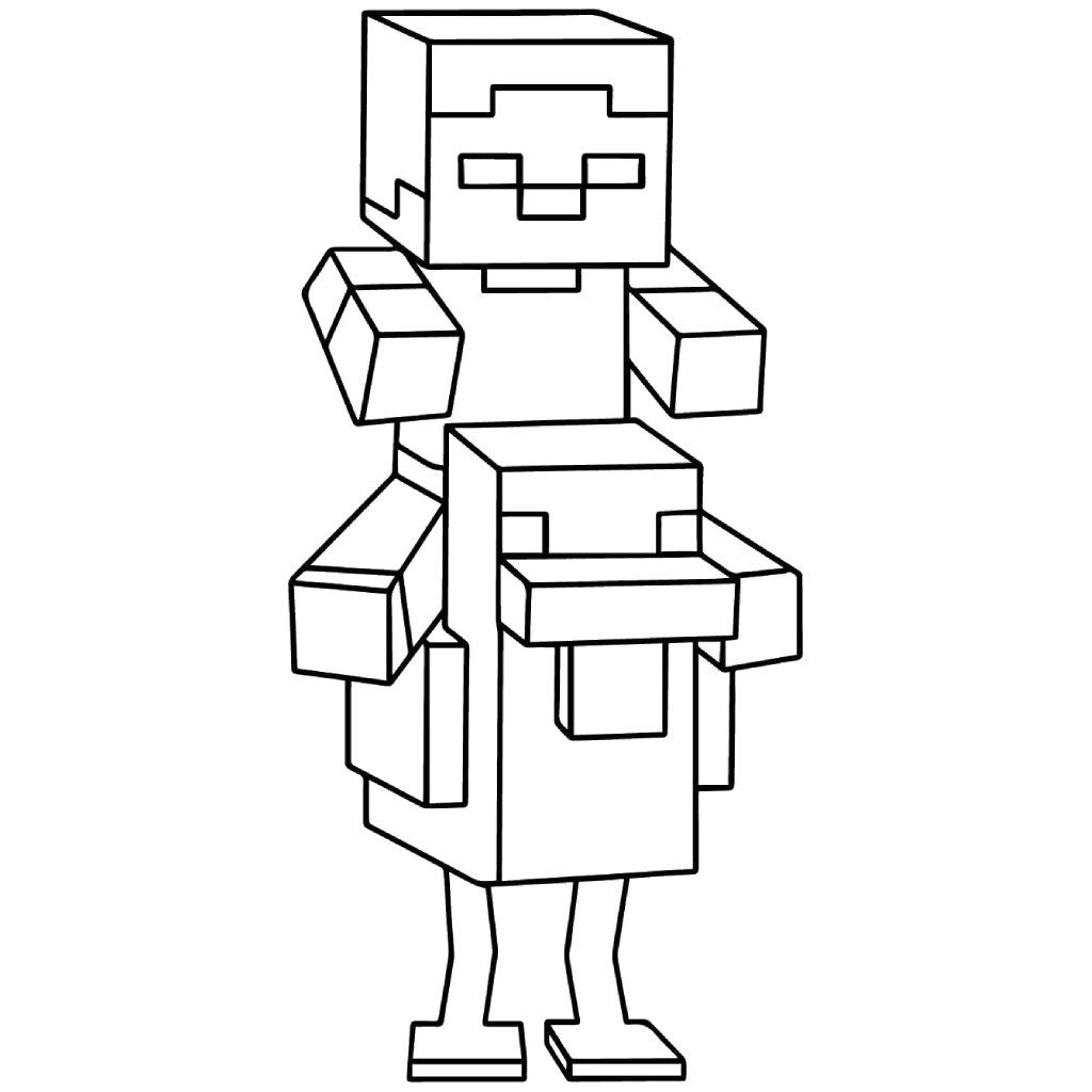 chicken jockey coloring page