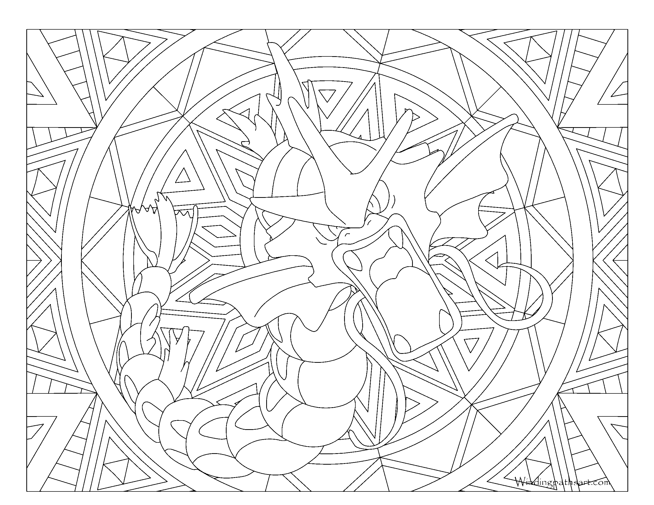 gyarados pokemon coloring page