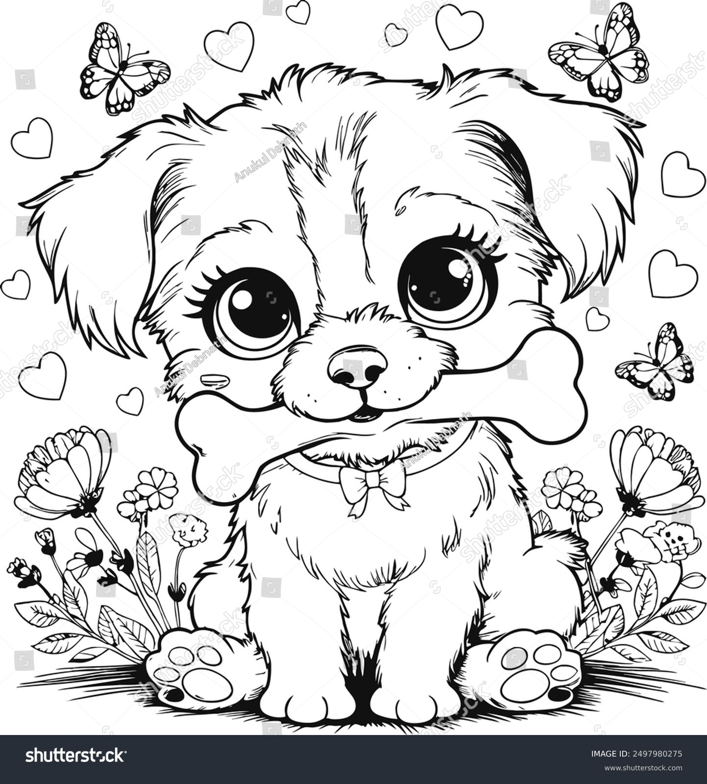 14 304 Dog Coloring Page Kids Royalty Free Images Stock Photos Pictures Shutterstock