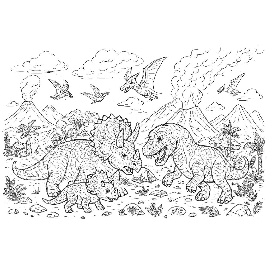 15 Dinosaur Coloring Pages Free Printables For Kids And Adults