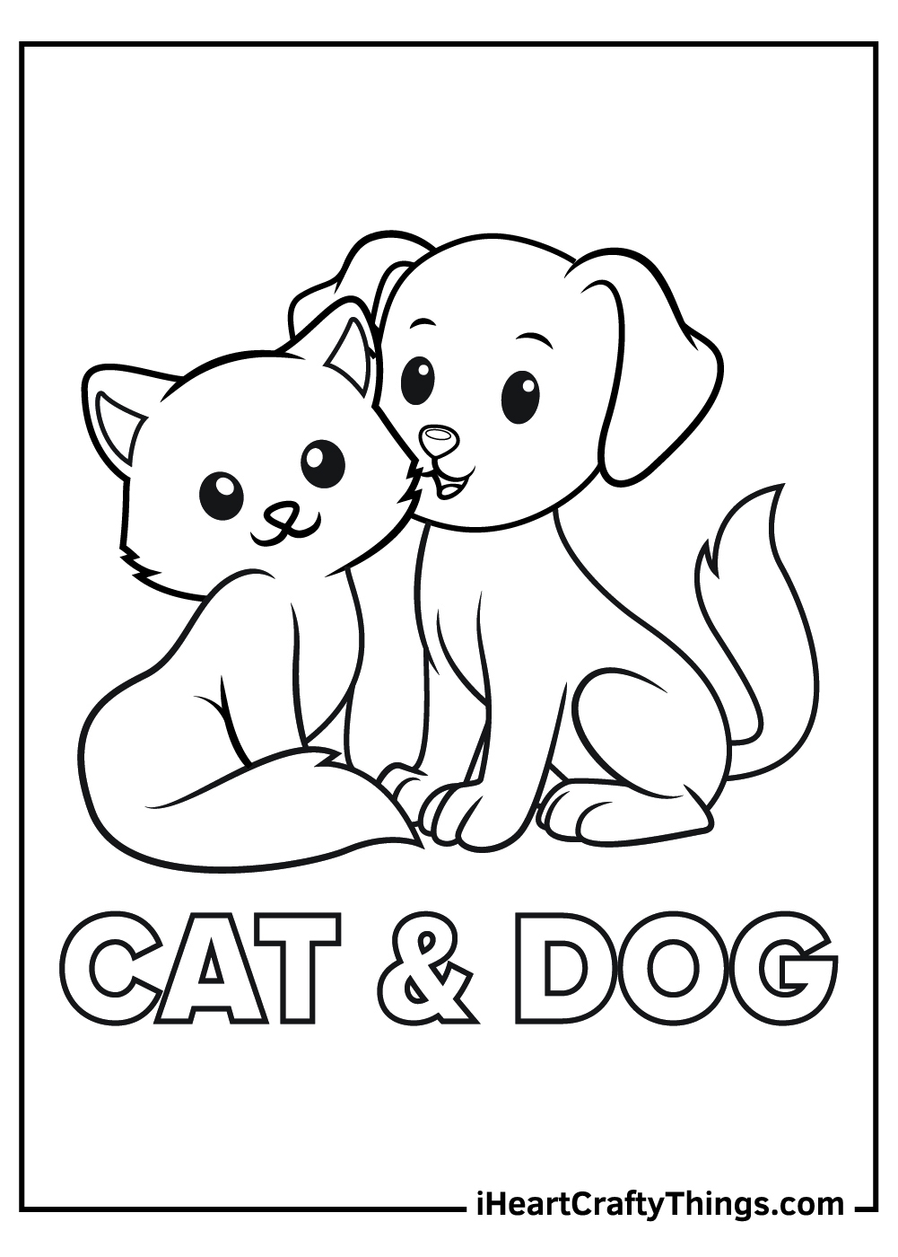 cats and dogs colouring pages cats and dogs colouring pages