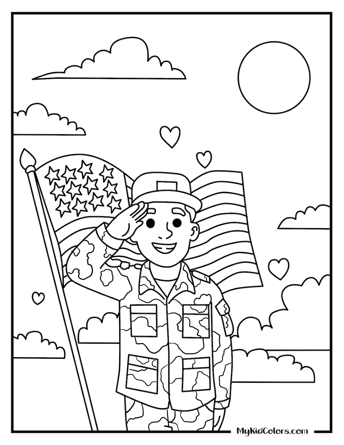 veterans day coloring pages