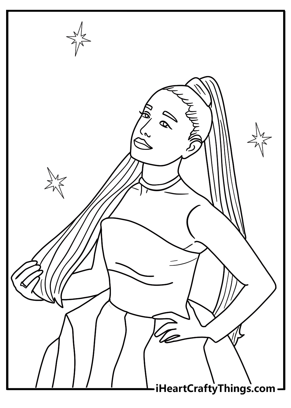 ariana grande coloring page