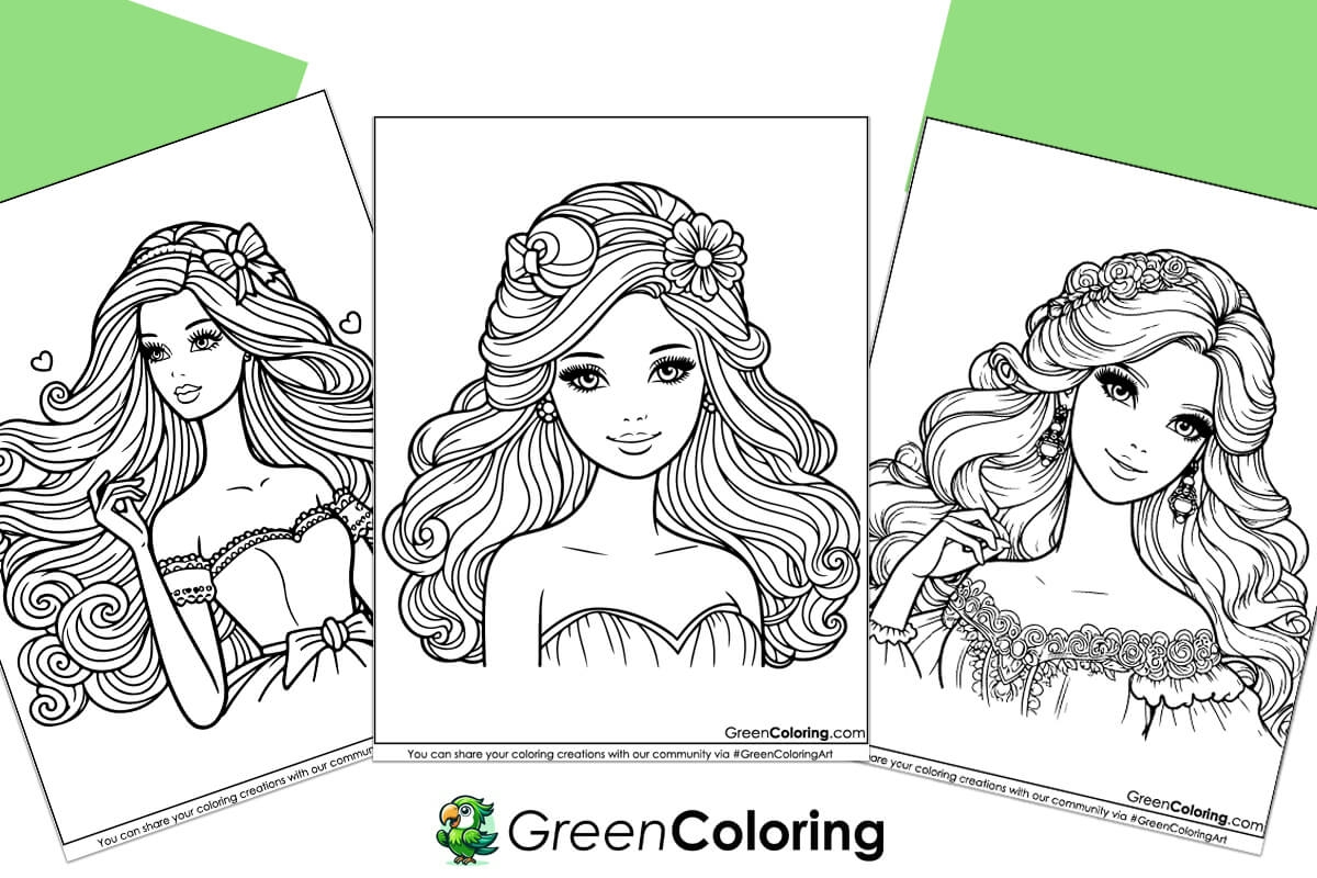 barbie coloring pages free