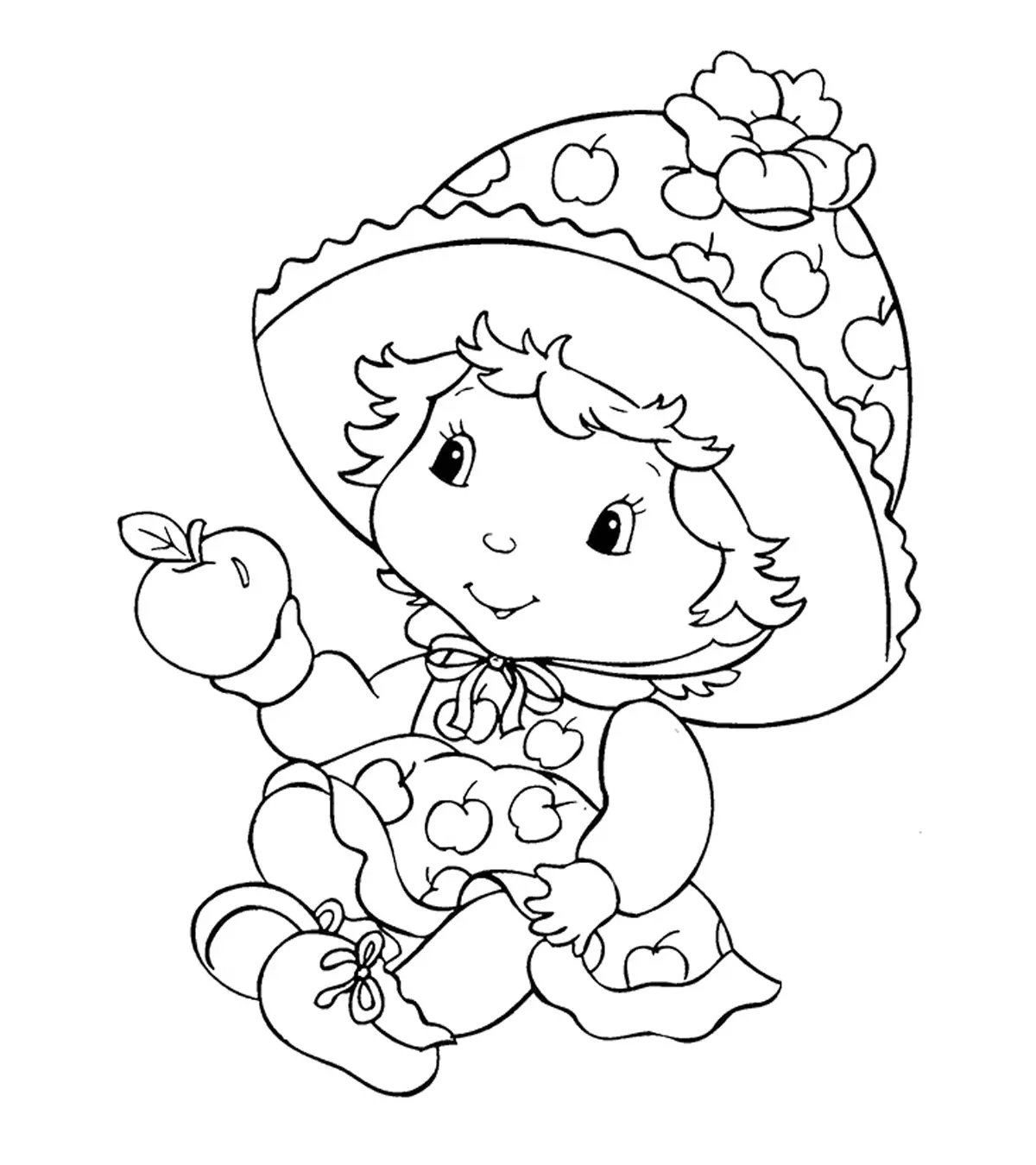 strawberry shortcake coloring page