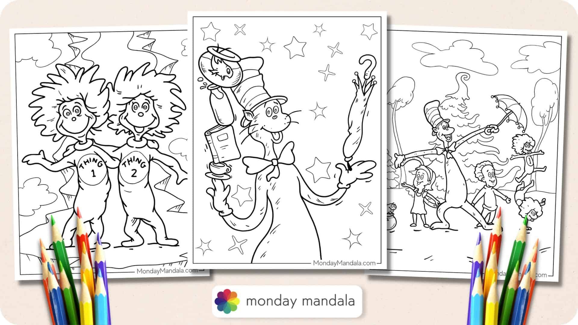 20 Cat In The Hat Coloring Pages Free PDF Printables 20 Cat In The Hat Coloring Pages Free PDF Printables