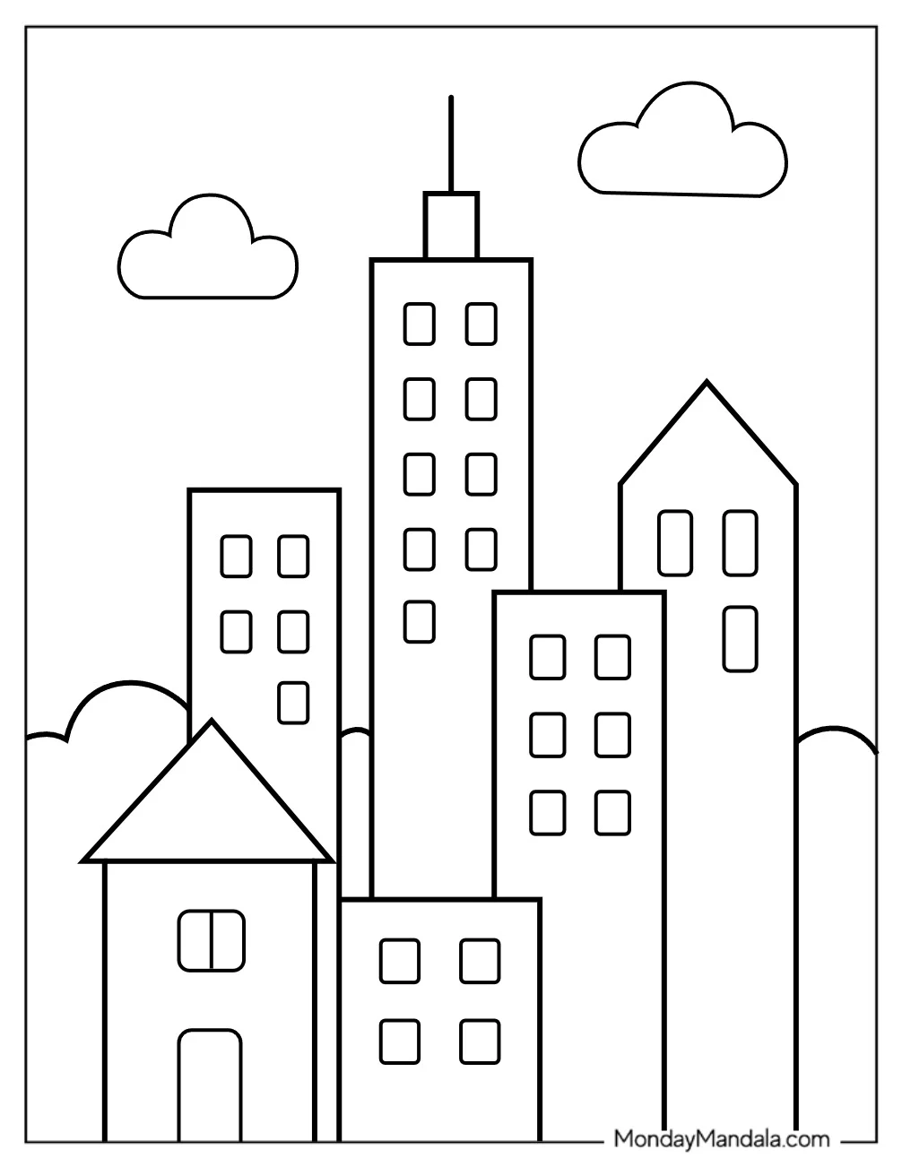 20 City Coloring Pages Free PDF Printables 