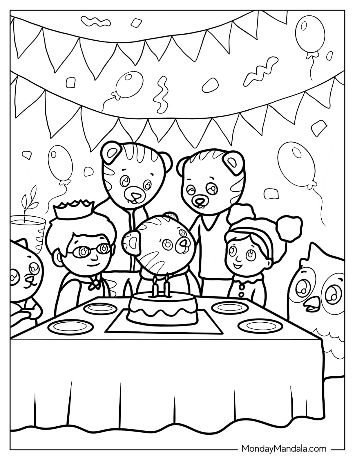 daniel tiger neighborhood coloring pages