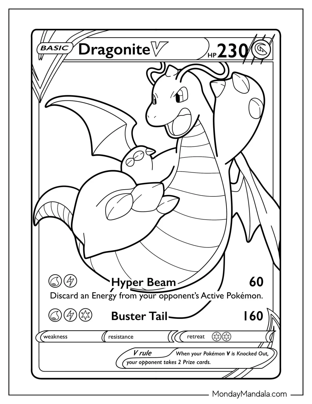 20 Dragonite Coloring Pages Free PDF Printables 
