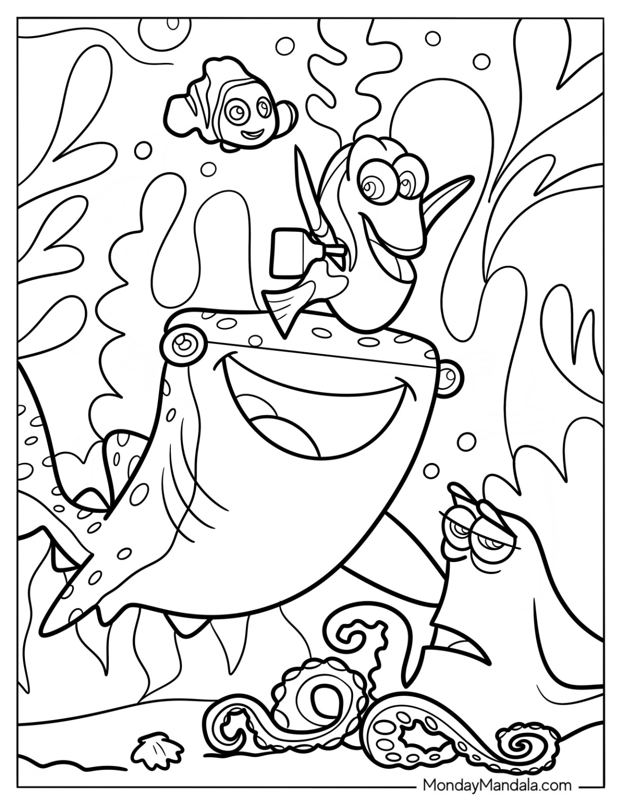 20 Finding Dory Coloring Pages Free PDF Printables 20 Finding Dory Coloring Pages Free PDF Printables