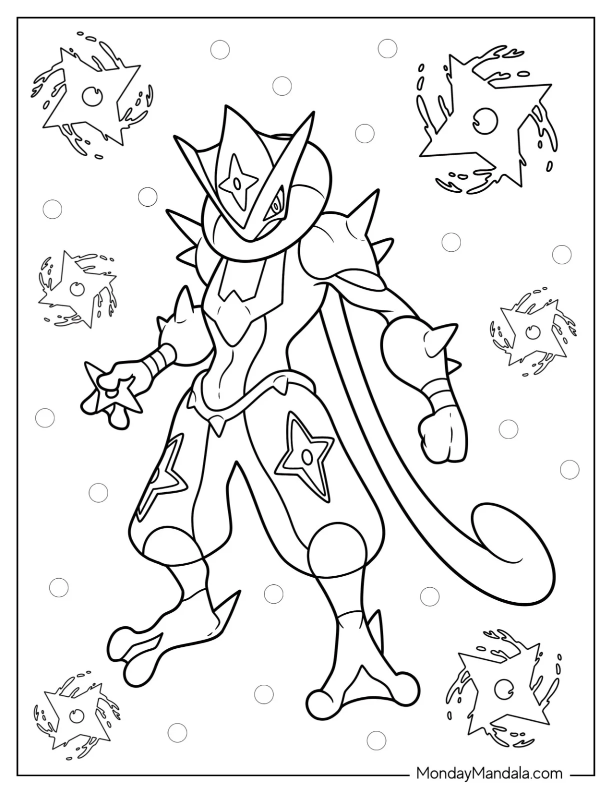 20 Greninja Coloring Pages Free PDF Printables 