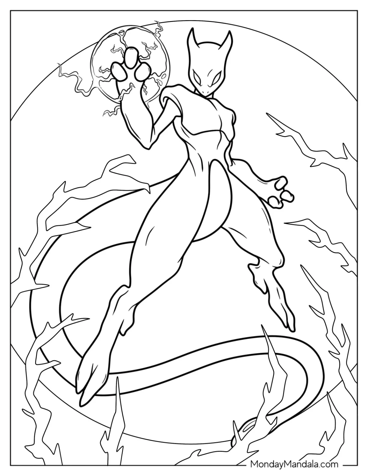 20 Mewtwo Coloring Pages Free PDF Printables 