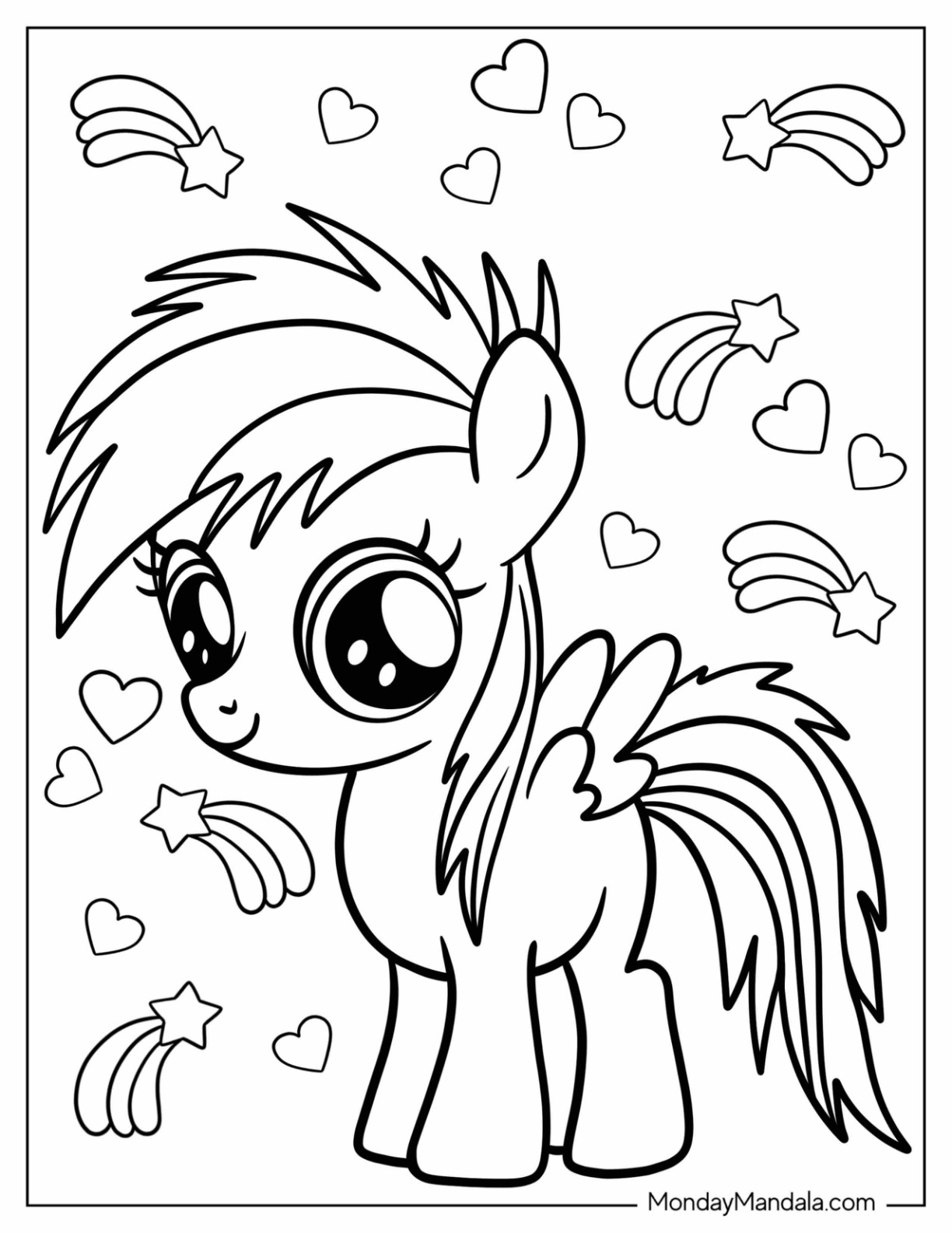 20 Rainbow Dash Coloring Pages Free PDF Printables 