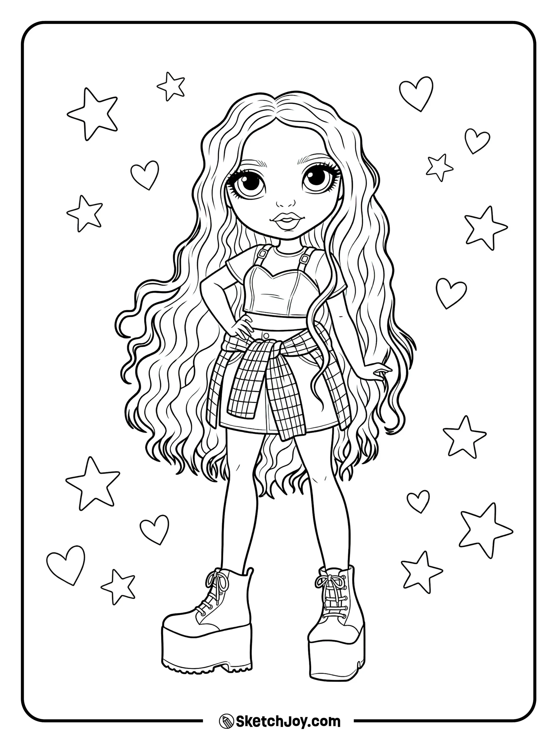 20 Rainbow High Coloring Pages Free Printable PDFs