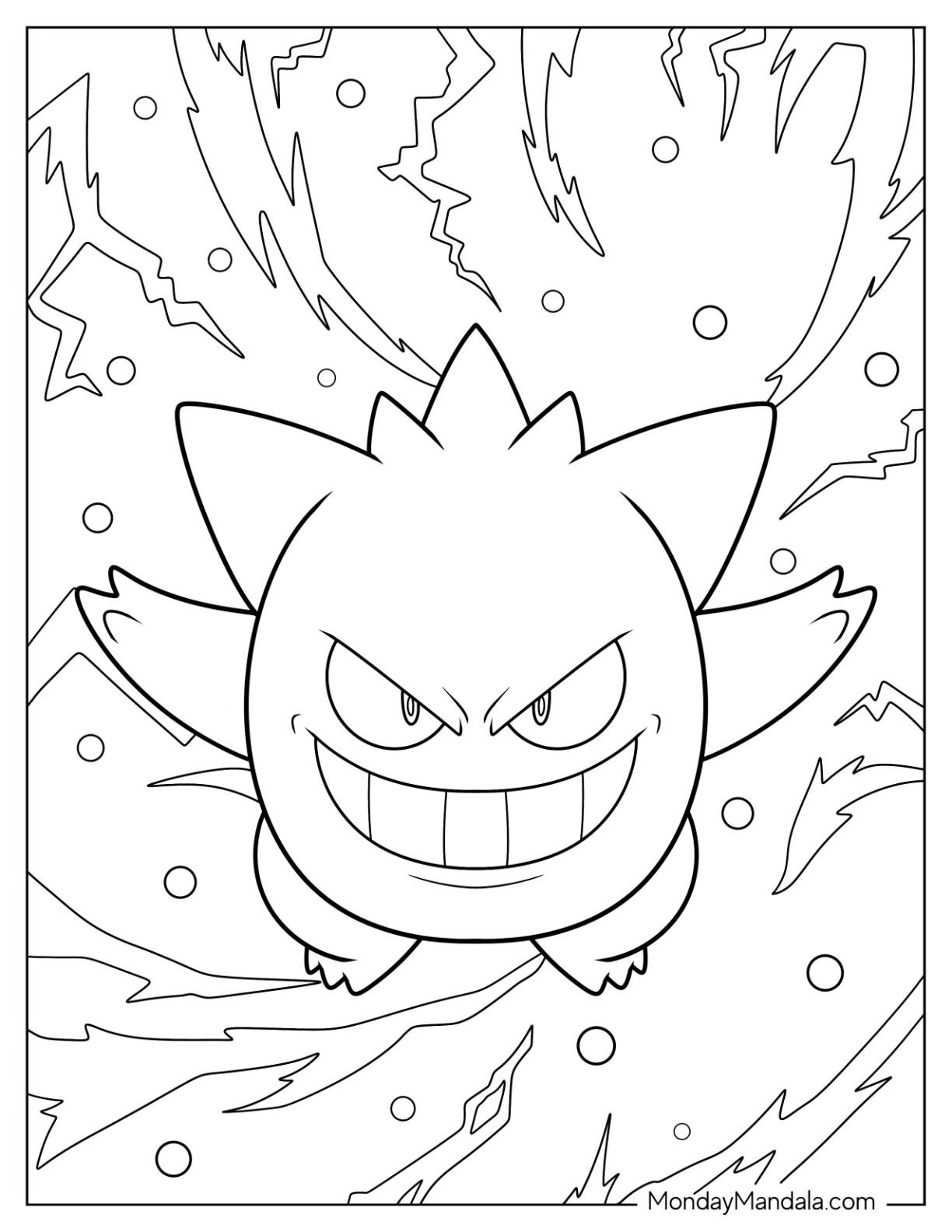 gengar pokemon coloring page gengar pokemon coloring page