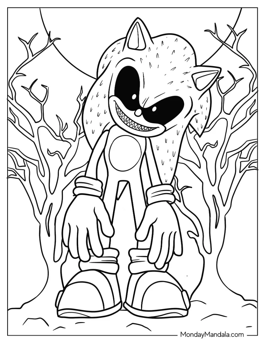 20 Sonic Exe Coloring Pages Free PDF Printables 