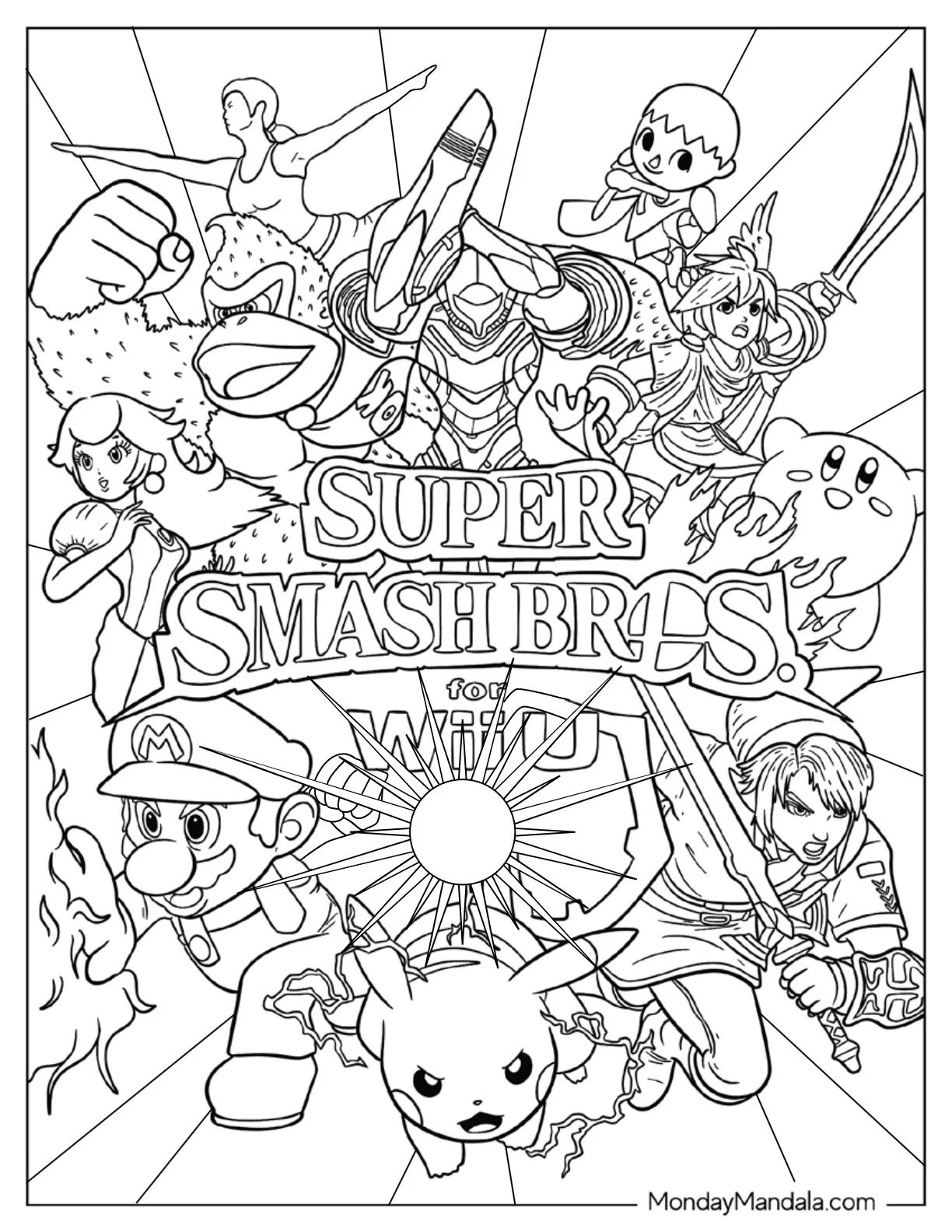 super smash bros coloring pages super smash bros coloring pages