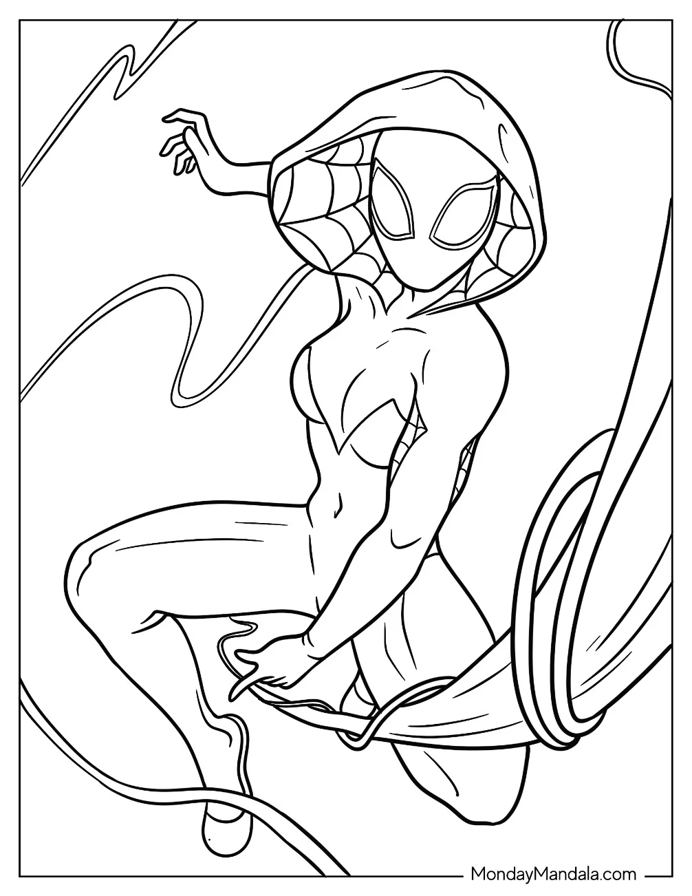 22 Spider Gwen Coloring Pages Free PDF Printables 