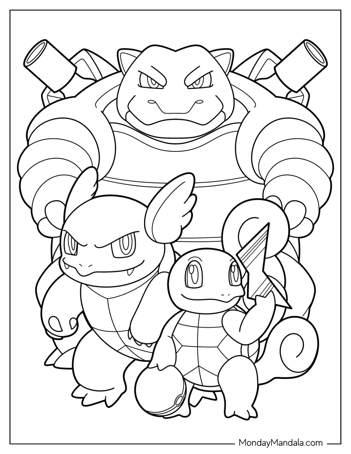 22 Squirtle Coloring Pages Free PDF Printables