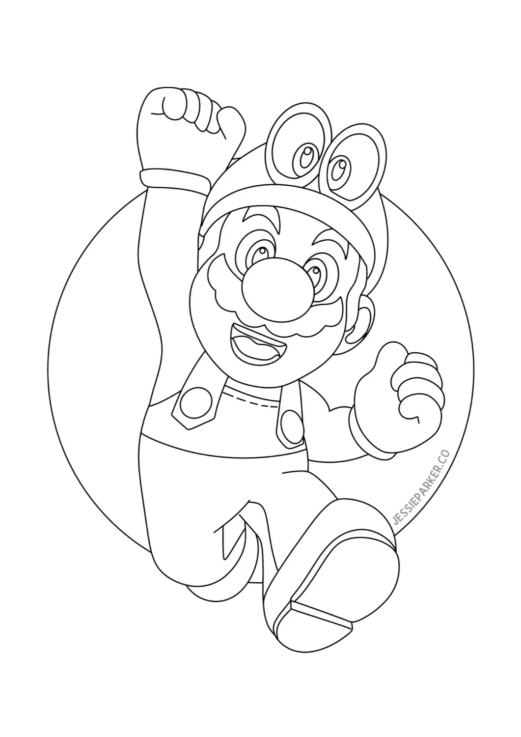 22 Super Mario Odyssey Colouring Pages Free Printable Jessie Parker