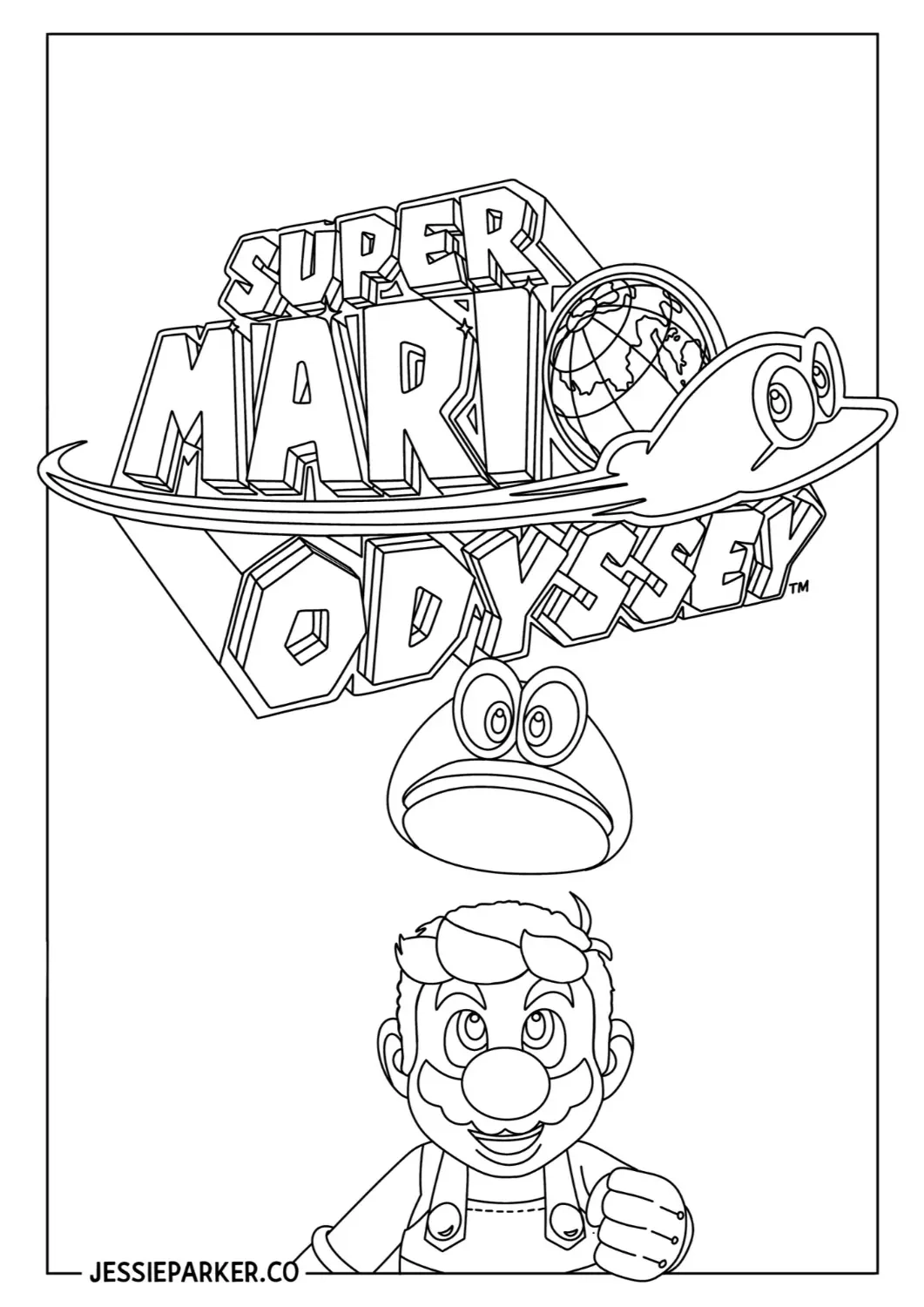 22 Super Mario Odyssey Colouring Pages Free Printable Jessie Parker