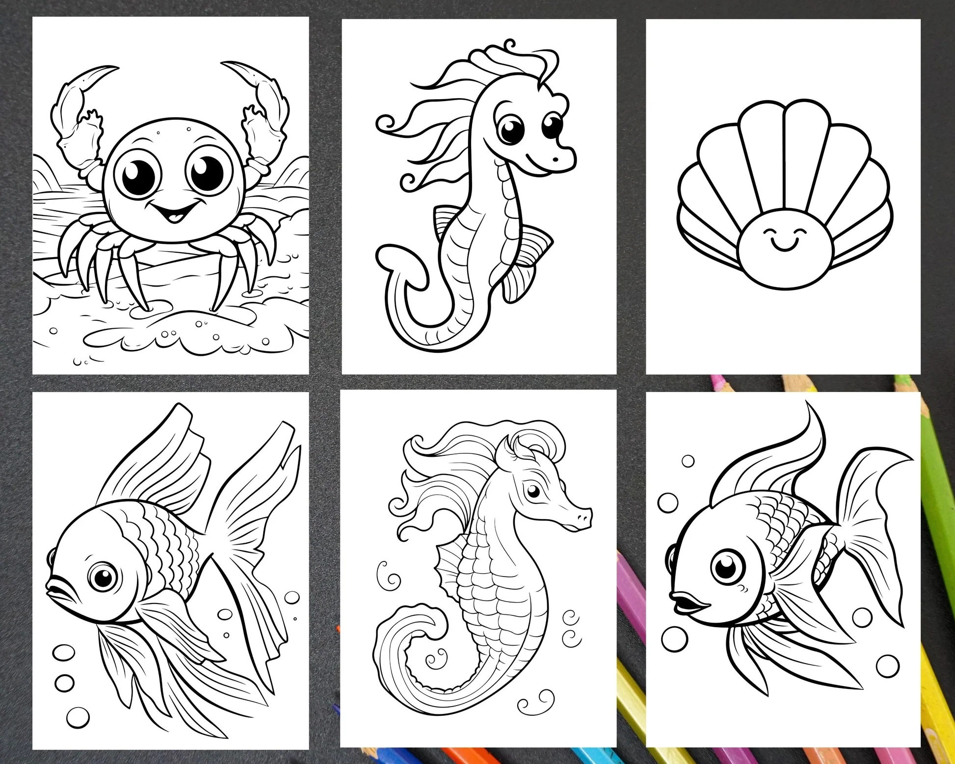 sea animals coloring pages pdf