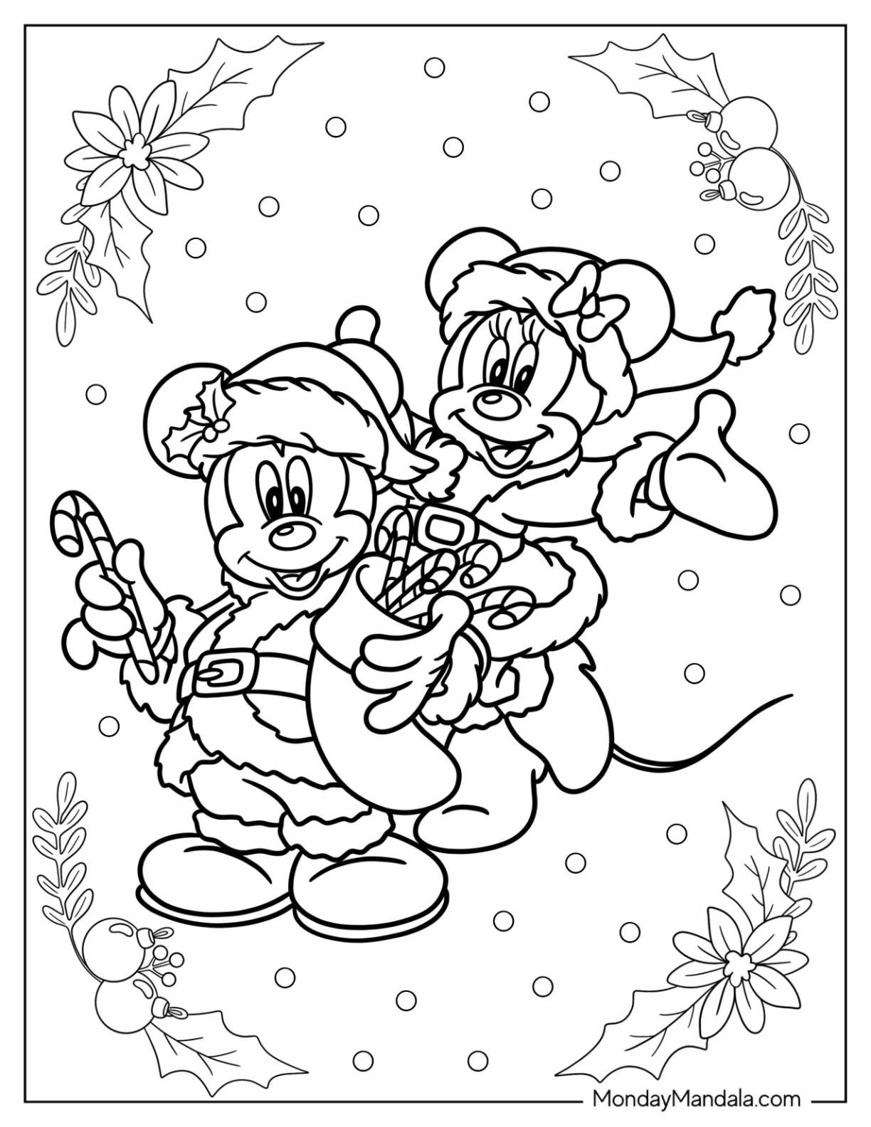 mickey and minnie coloring pages