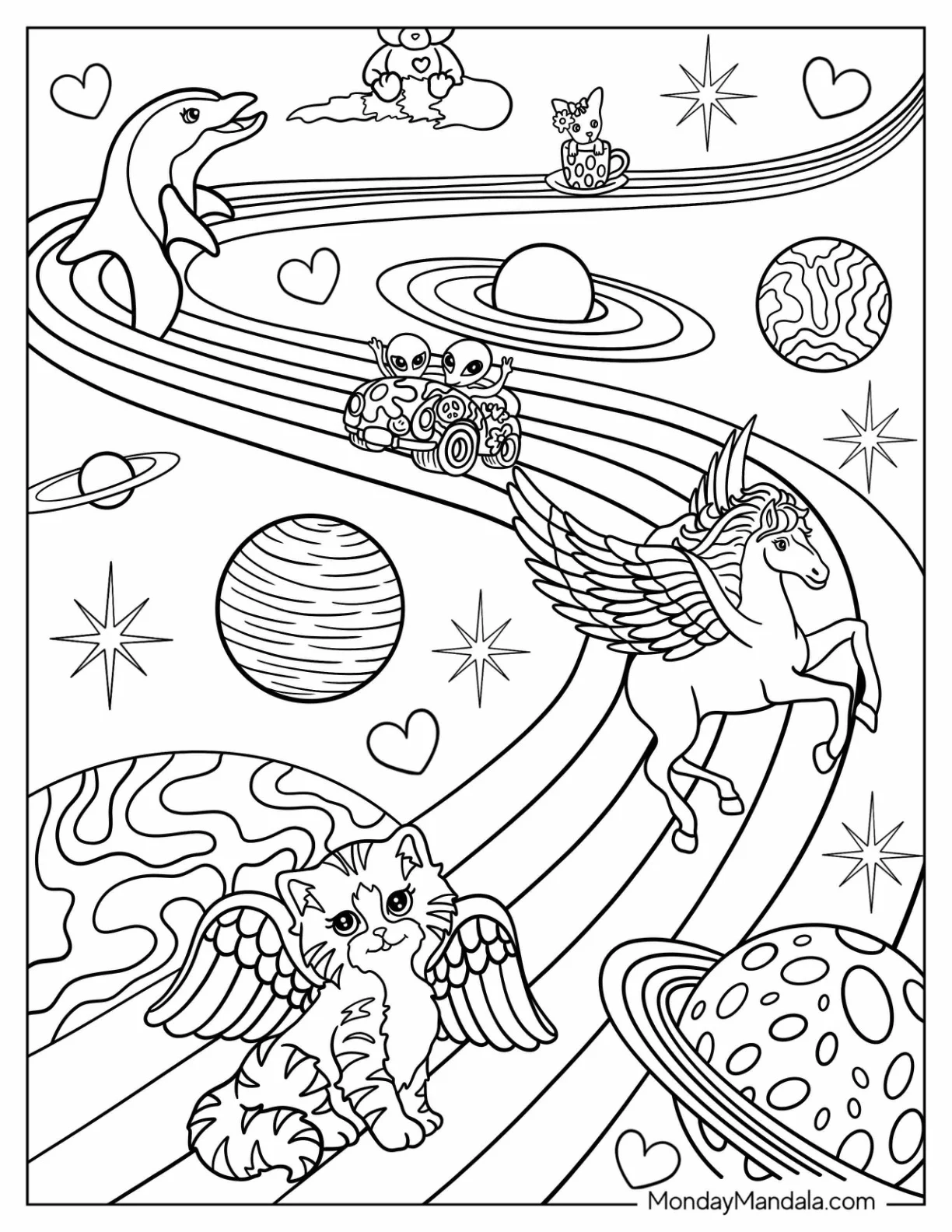 24 Lisa Frank Coloring Pages Free PDF Printables 