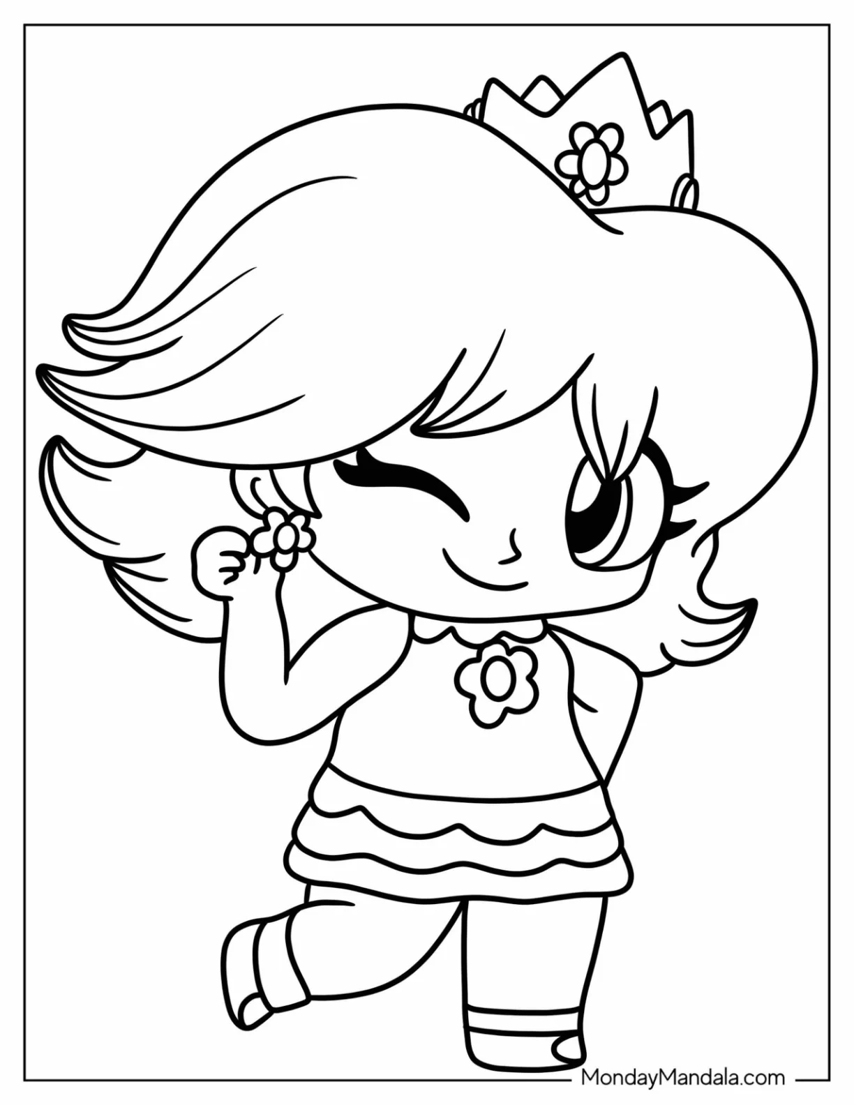 princess daisy mario coloring pages
