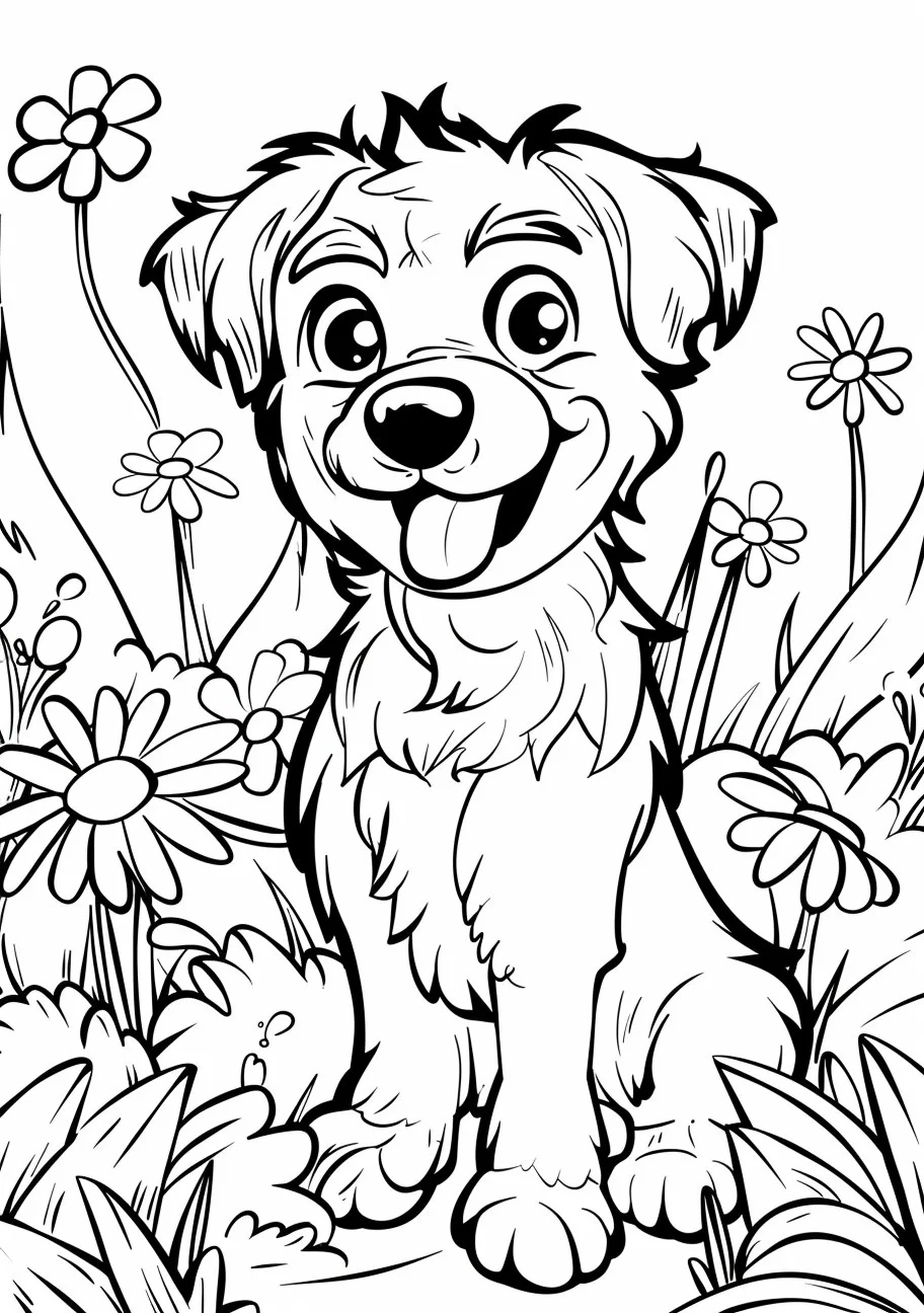 cute dog coloring pages