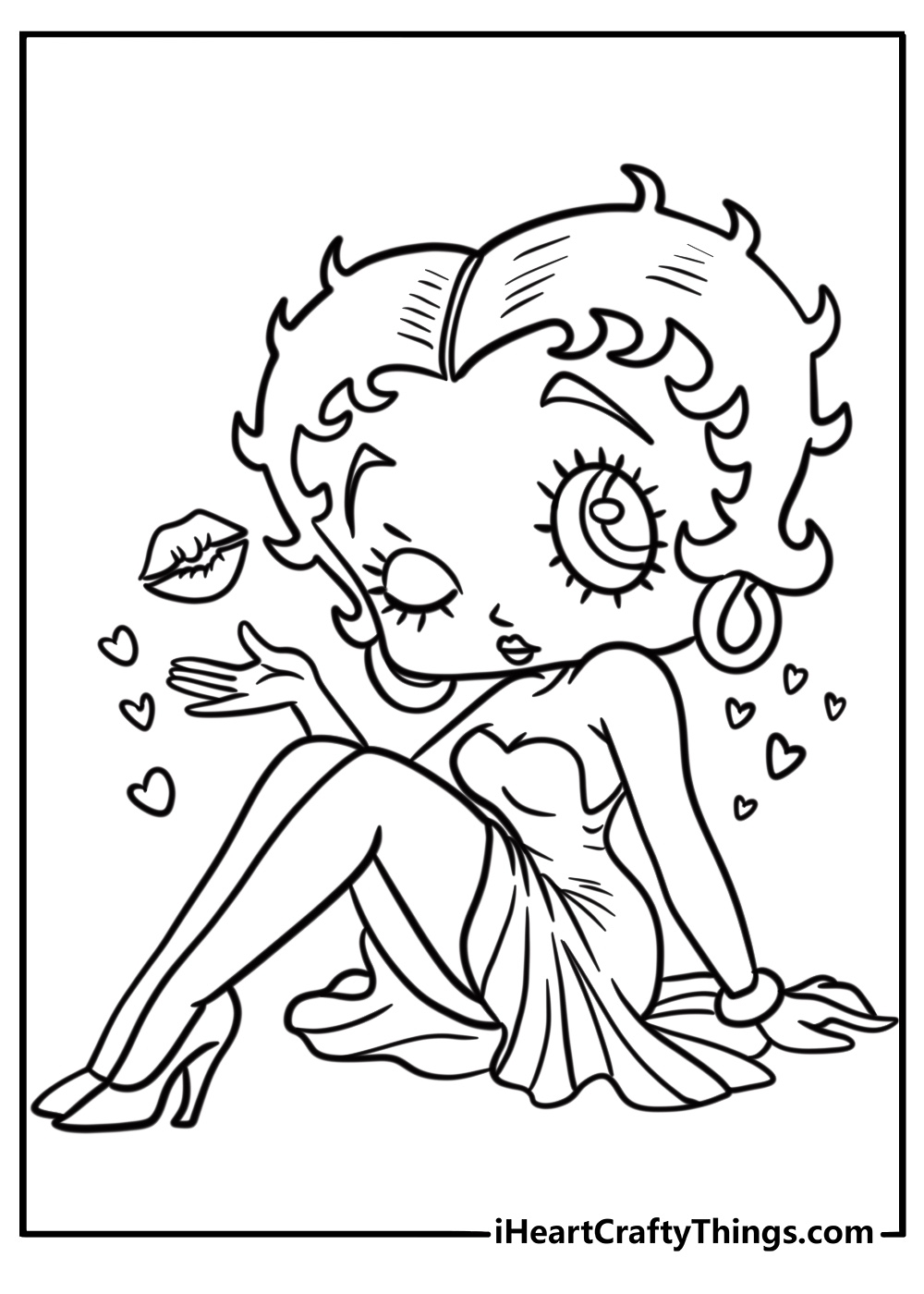 25 Free Betty Boop Coloring Pages Printable PDF Sheets 