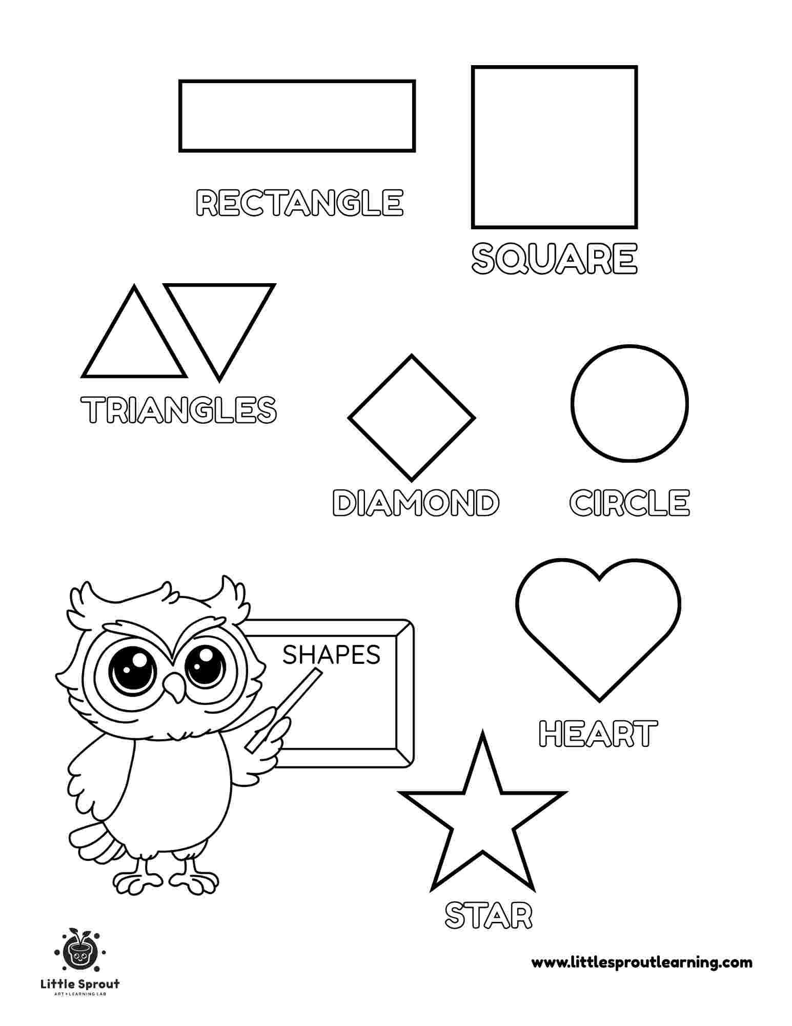 25 Free Shapes Coloring Pages For Kids Fun Easy Printable Little Sprout Art Learning Lab