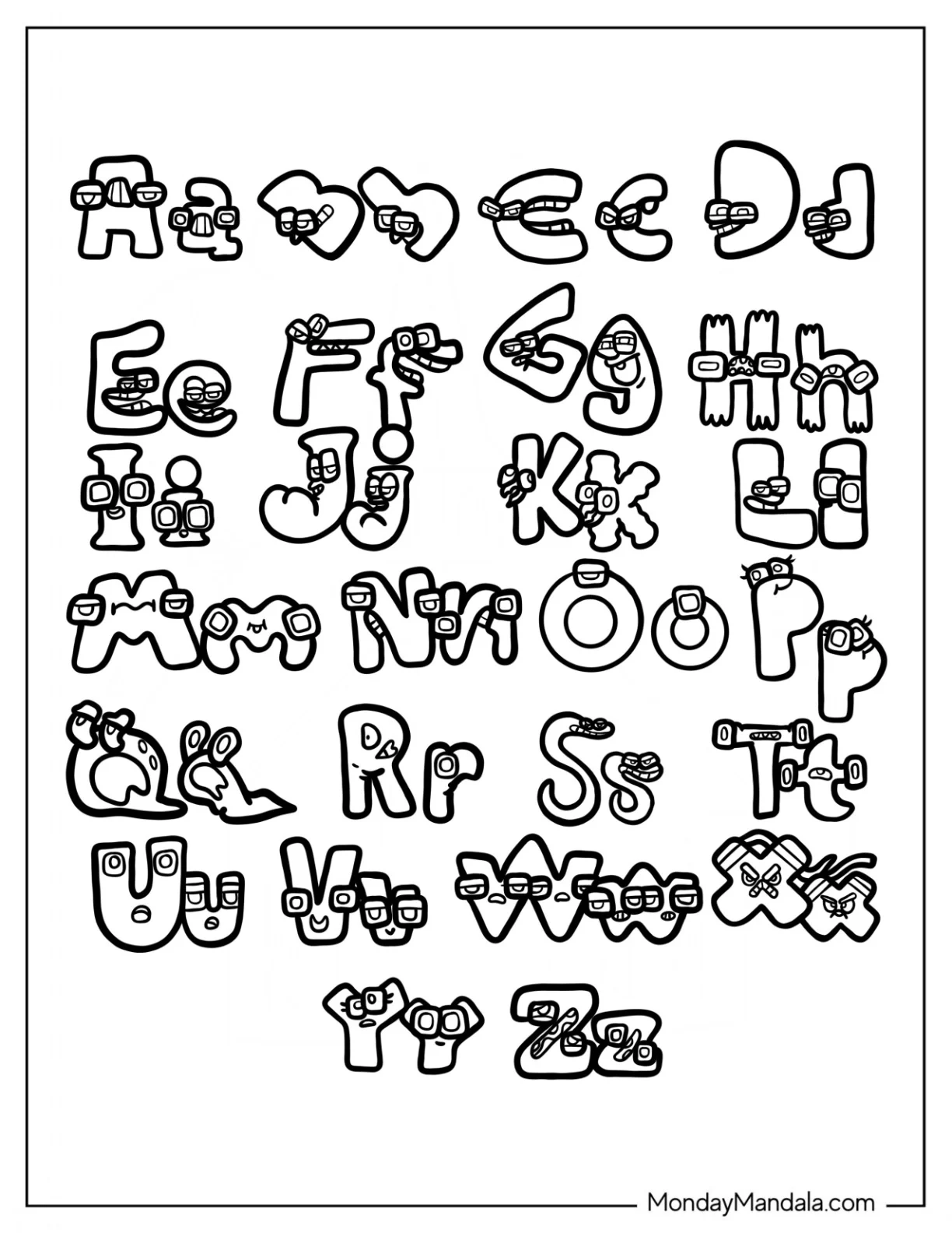 28 Alphabet Lore Coloring Pages Free PDF Printables 28 Alphabet Lore Coloring Pages Free PDF Printables