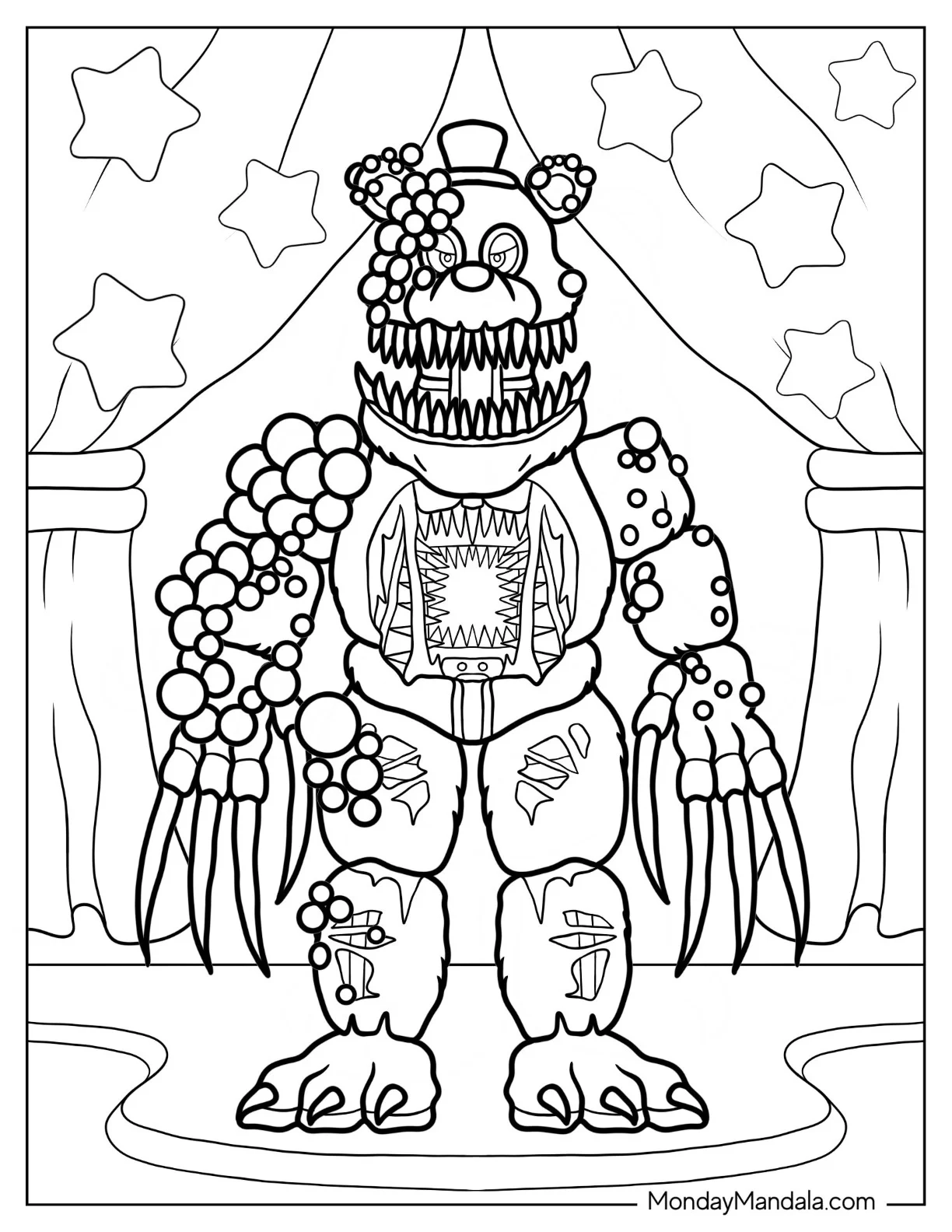 28 Five Nights At Freddie s Coloring Pages Free PDF Printables 