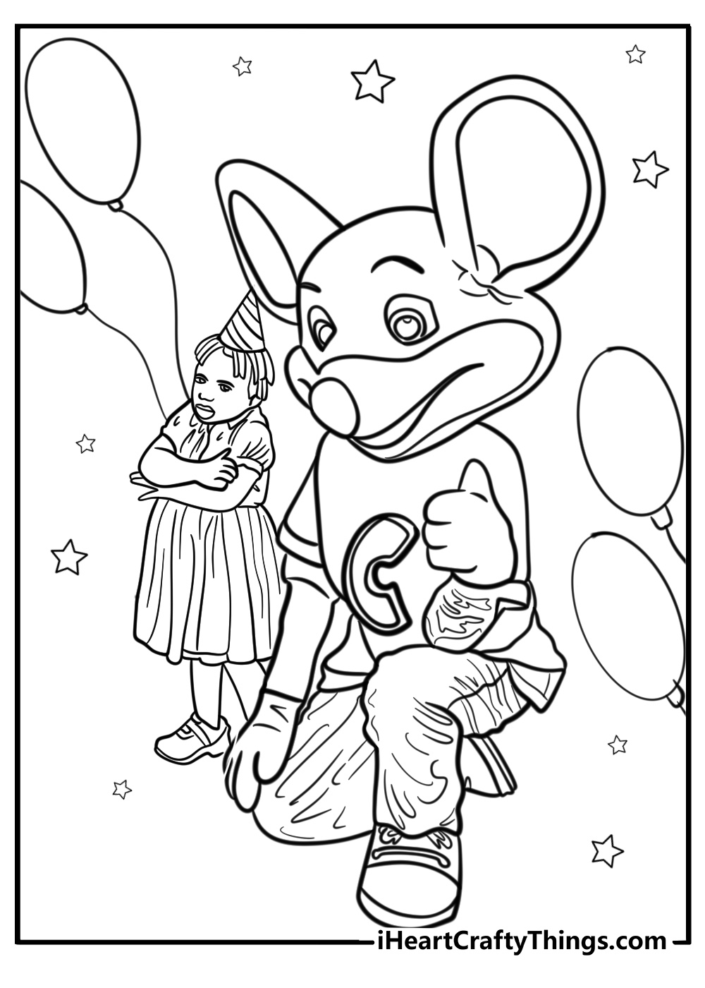 chuck e cheese coloring page chuck e cheese coloring page