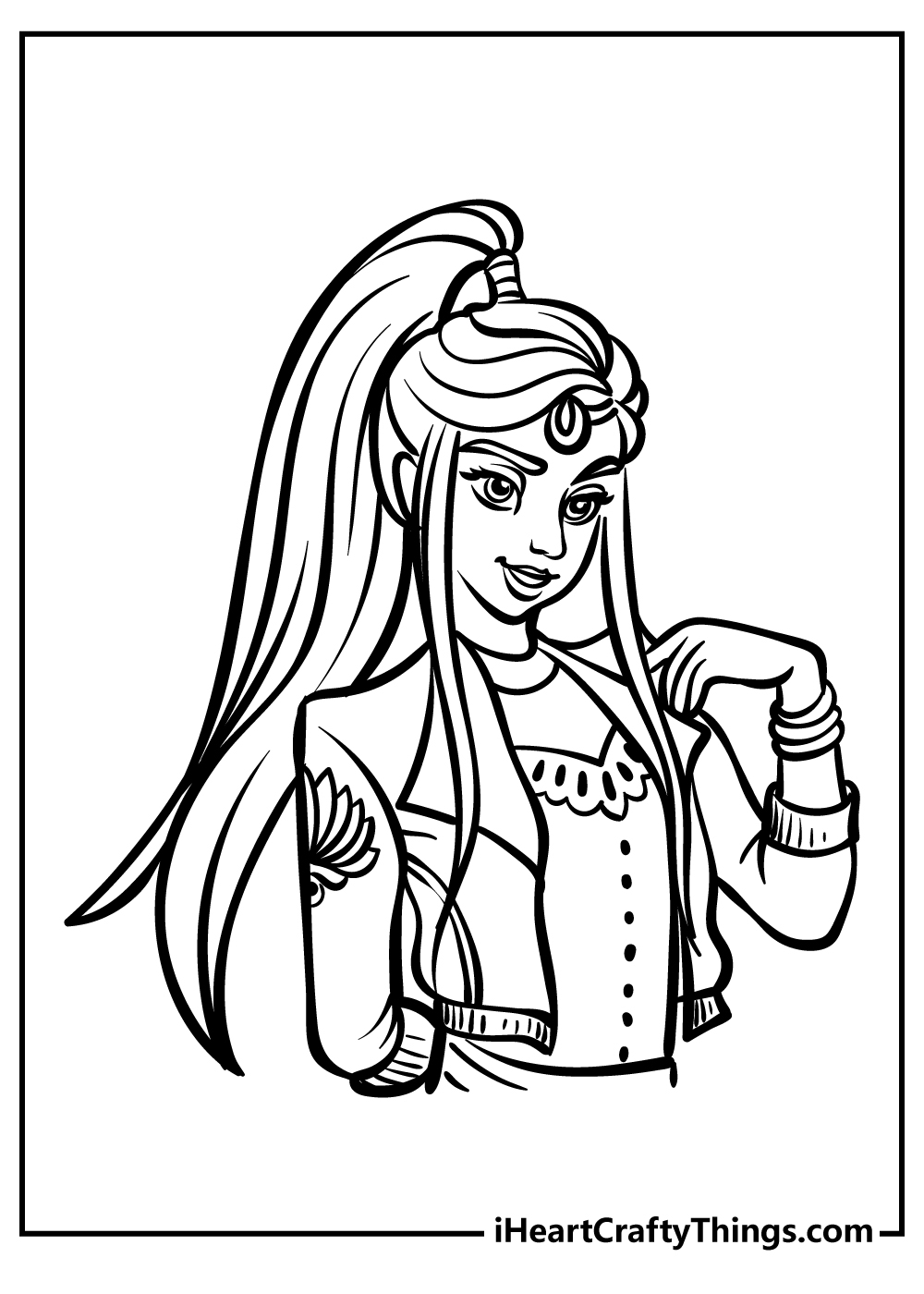 princess red coloring page