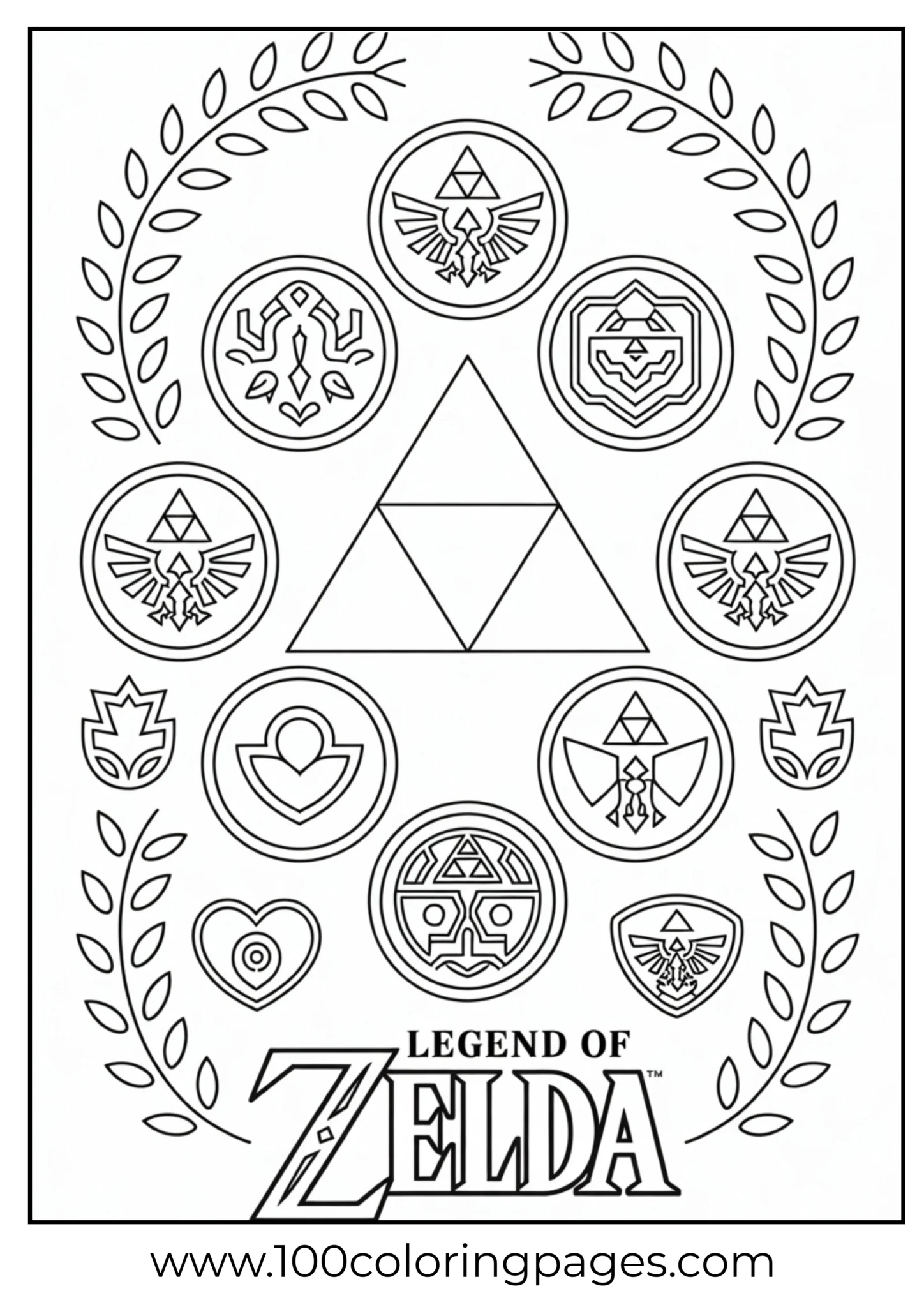 legend of zelda coloring pages