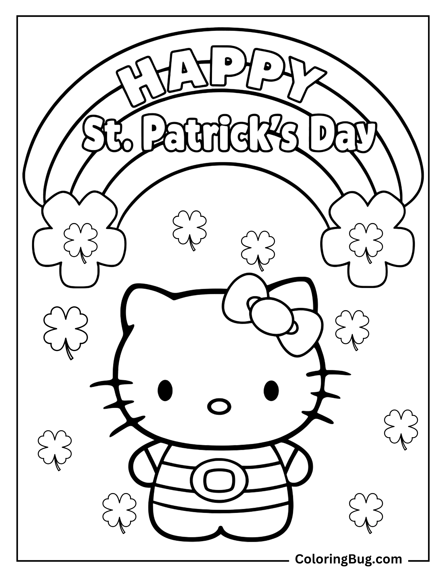 30 Hello Kitty St Patrick s Day Coloring Pages Free Printable PDFs 30 Hello Kitty St Patrick s Day Coloring Pages Free Printable PDFs