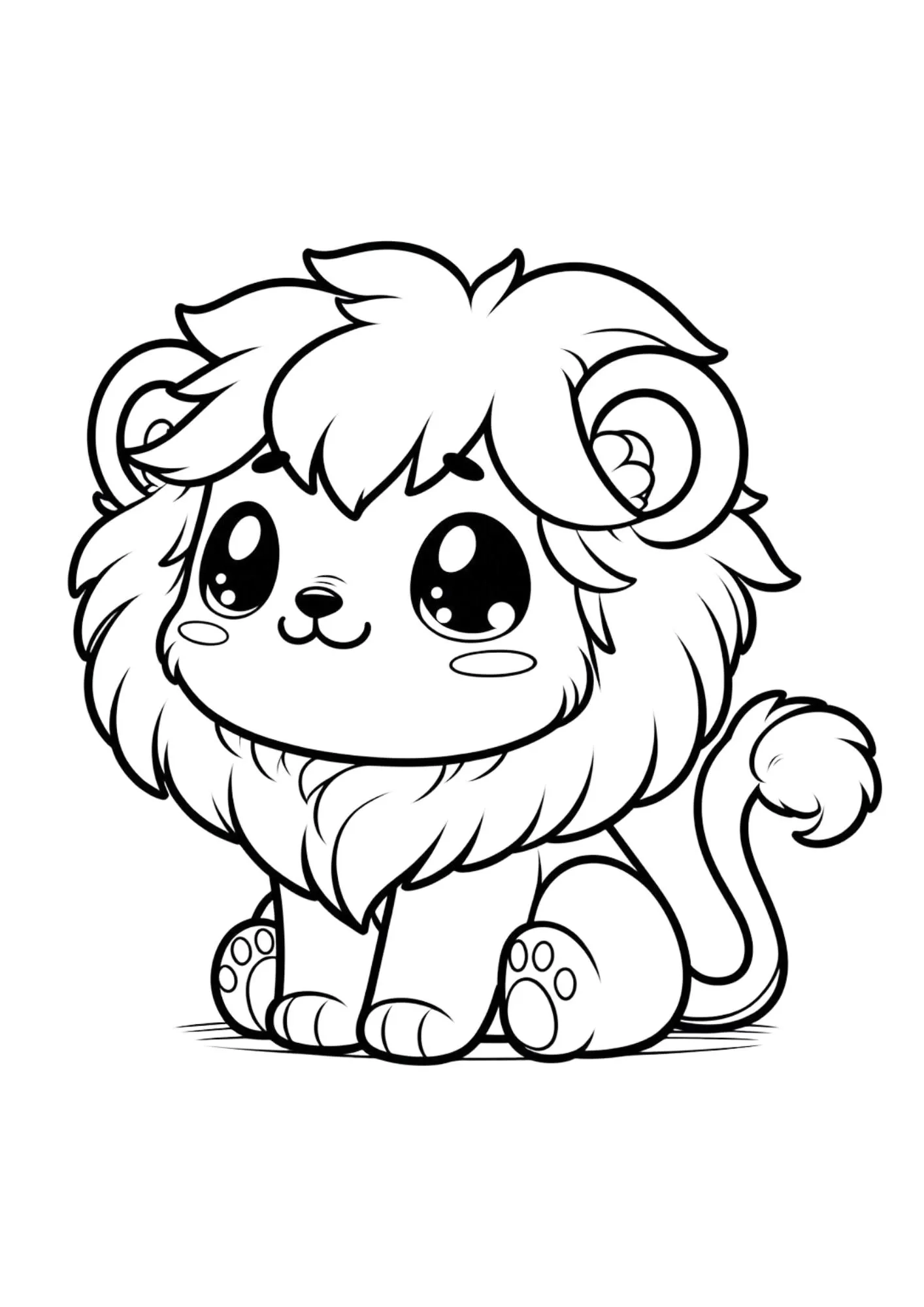 30 Kawaii Safari Animals Coloring Pages For Toddlers Kawaii Safari Animals Coloring Pages Easy And Cute Designs For Young Kids Etsy Finland