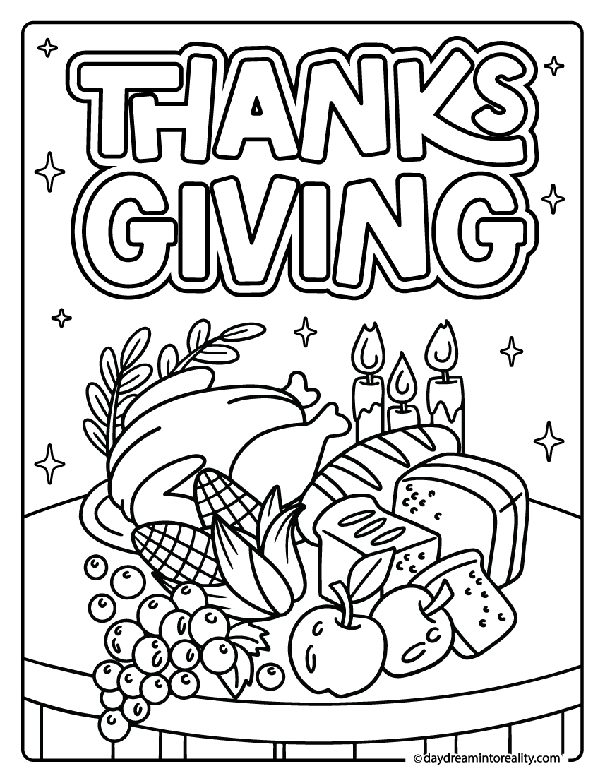 31 Thanksgiving Coloring Pages Free PDF Printables Daydream Into Reality