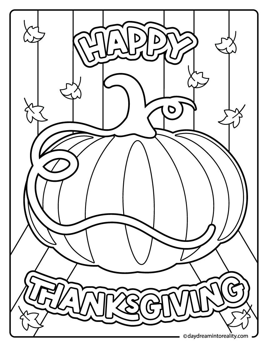 happy thanksgiving coloring pages