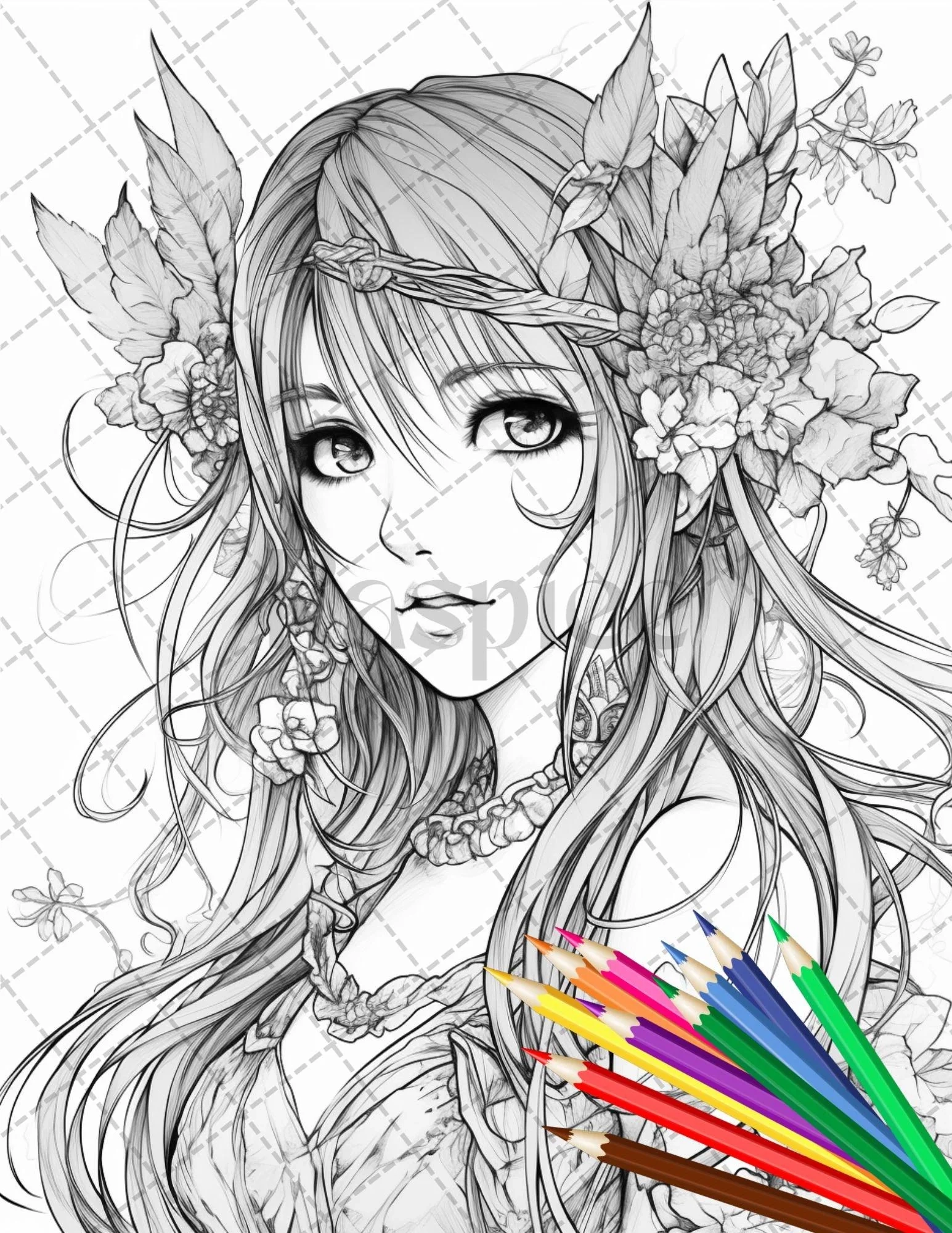 anime coloring book pages