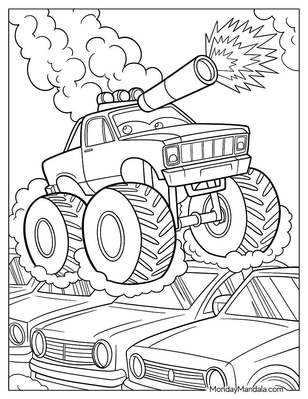 32 Monster Truck Coloring Pages Free PDF Printables 32 Monster Truck Coloring Pages Free PDF Printables