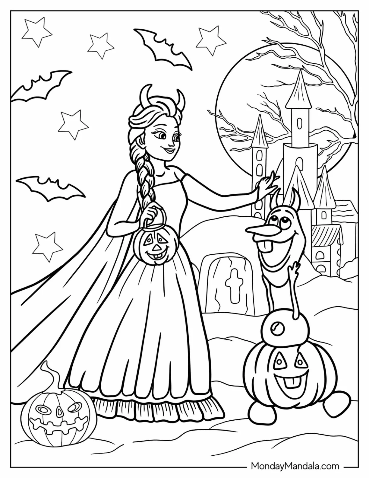 33 Disney Halloween Coloring Pages Free PDF Printables 